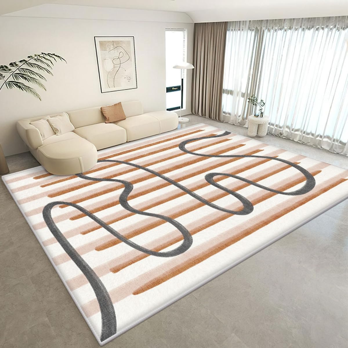 Frisence カーペット ラグマット 絨毯 厚手 防寒 床暖房対応 滑り止め付き 洗える 低ホコリ 防ダニ インテリア ホットカーペット対応 お手入れ簡単 耐久性 耐摩耗性 防音機能 FRIDT25