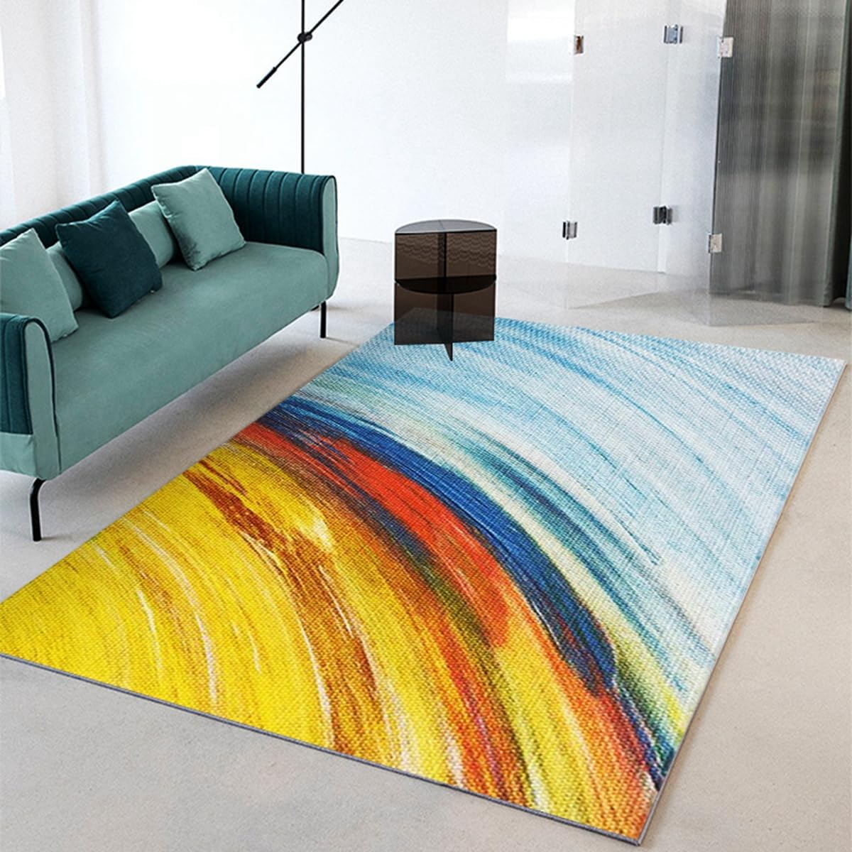 Frisence カーペット 120×160cm 洗える ラグ 滑り止め付き 防音