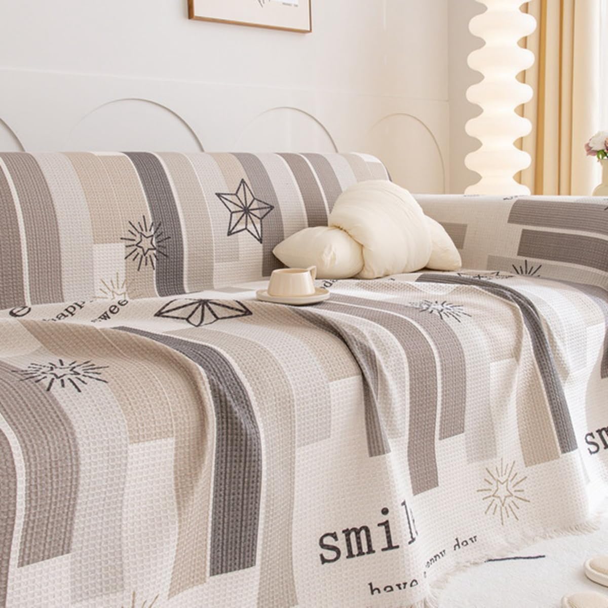 「Tuokus」ソファーカバー 肘付き 一人掛け 二人掛け 三人掛け 肘あり ソファパッド ソファカバー ペットの引っかき傷防止 クッション ソファー スリップ 洗える 防水 防塵 無地 大きいサイズ より厚く TSFJ-26