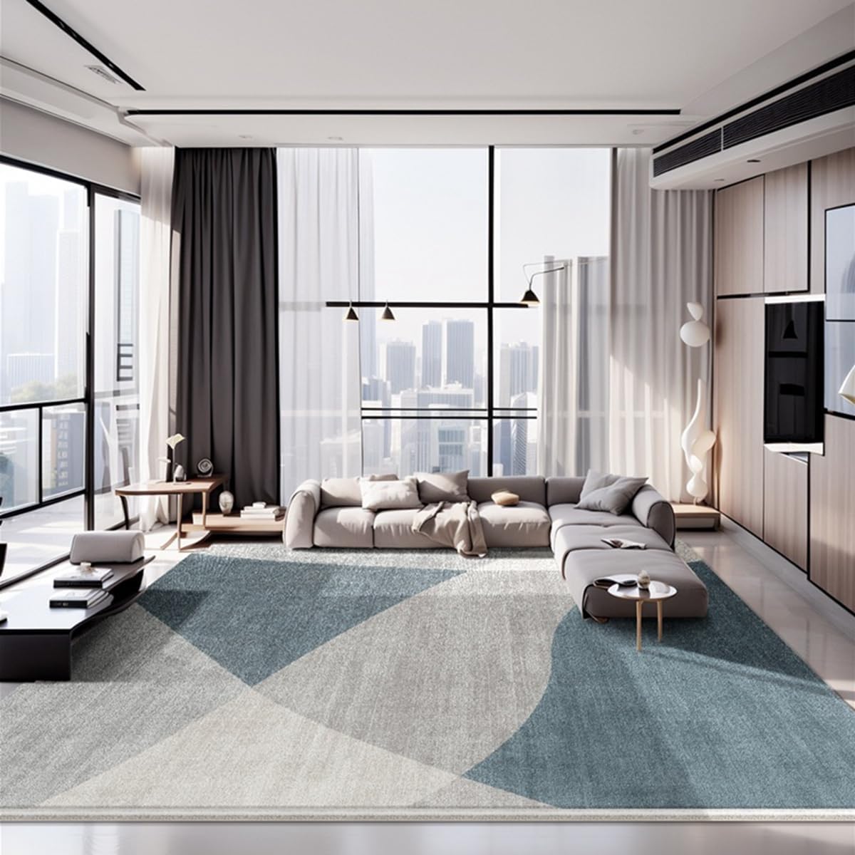 Frisence カーペット 120×160cm 洗える ラグ 滑り止め付き 防音・防寒・床暖房対応 ラグマット 折りたたみ コンパクト収納可能 おしゃれ ふわふわ 北欧風 リビング 寝室 子供部屋用 FRIDT71A