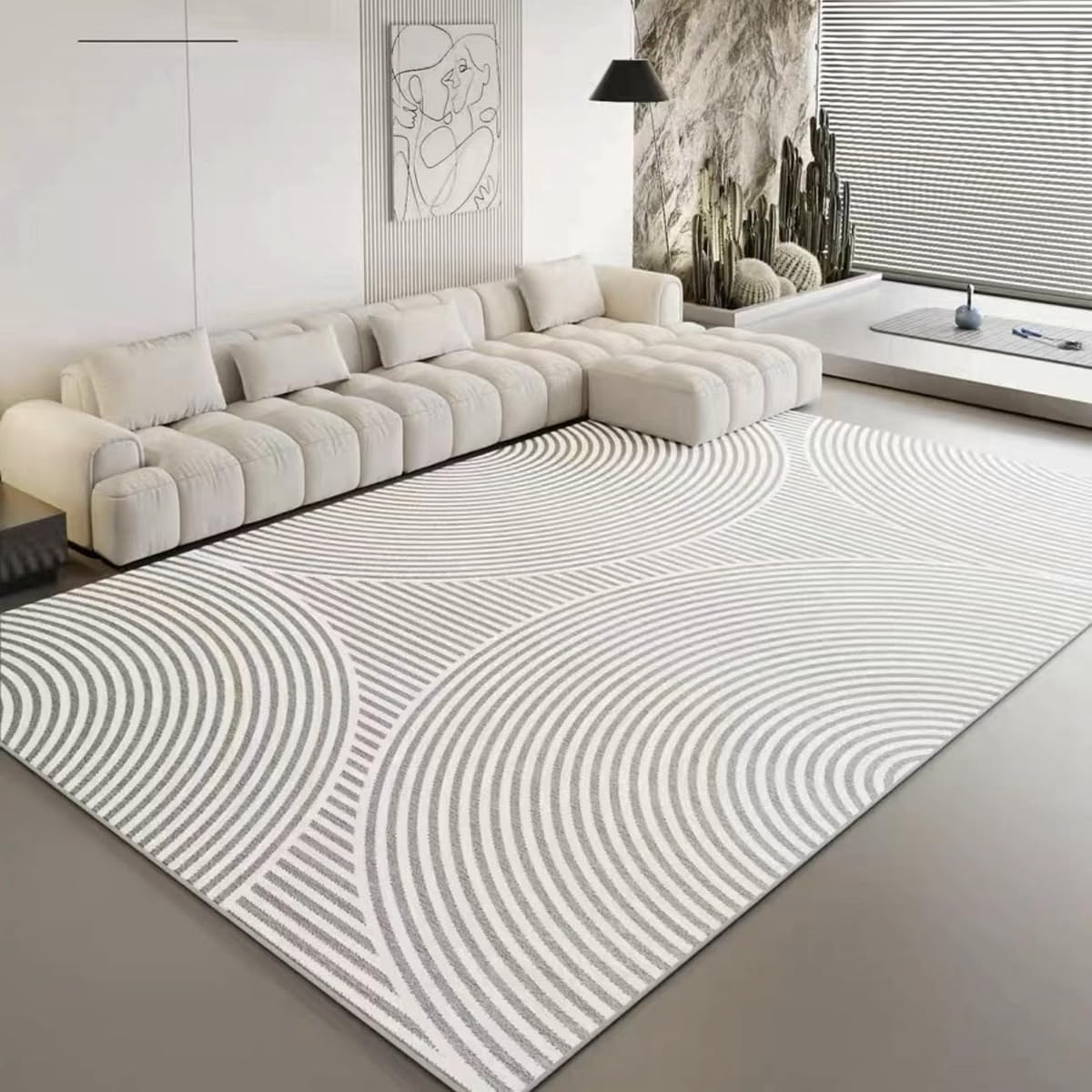 Tuokus カーペット 120×160cm 洗える ラグ 滑り止め付き 防音・防寒・床暖房対応 ラグマット 折りたたみ コンパクト収納可能 おしゃれ ふわふわ 北欧風 リビング 寝室 子供部屋用 FRIDT79