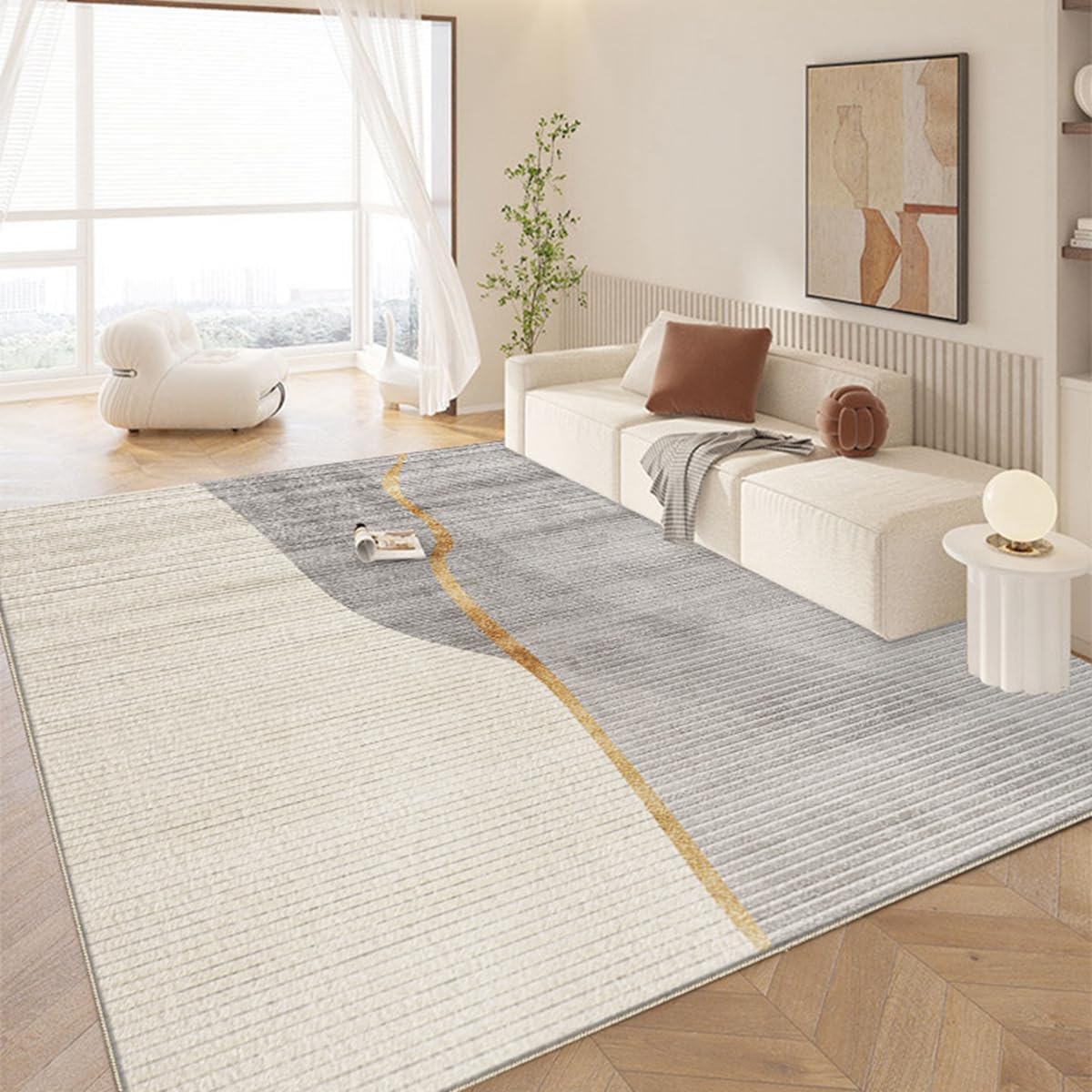 Frisence カーペット ラグマット 絨毯 厚手 防寒 床暖房対応 滑り止め付き 洗える 低ホコリ 防ダニ インテリア ホットカーペット対応 お手入れ簡単 耐久性 耐摩耗性 防音機能 FRIDT39