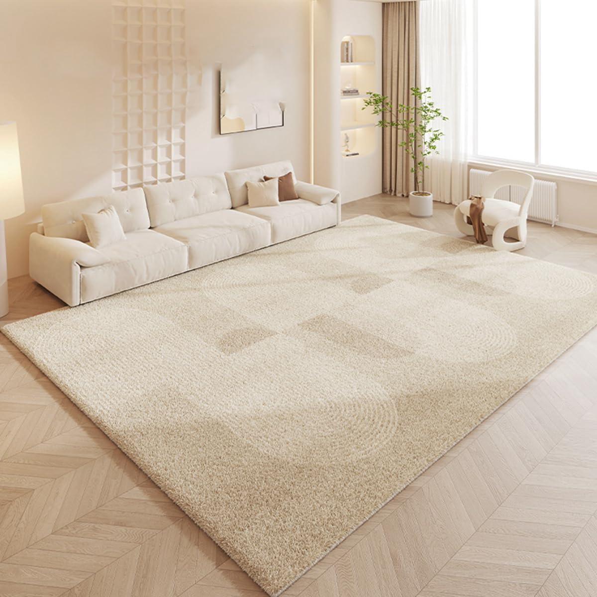 Frisence カーペット ラグマット 絨毯 厚手 防寒 床暖房対応 滑り止め付き 洗える 低ホコリ 防ダニ インテリア ホットカーペット対応 お手入れ簡単 耐久性 耐摩耗性 防音機能 FRIDT06