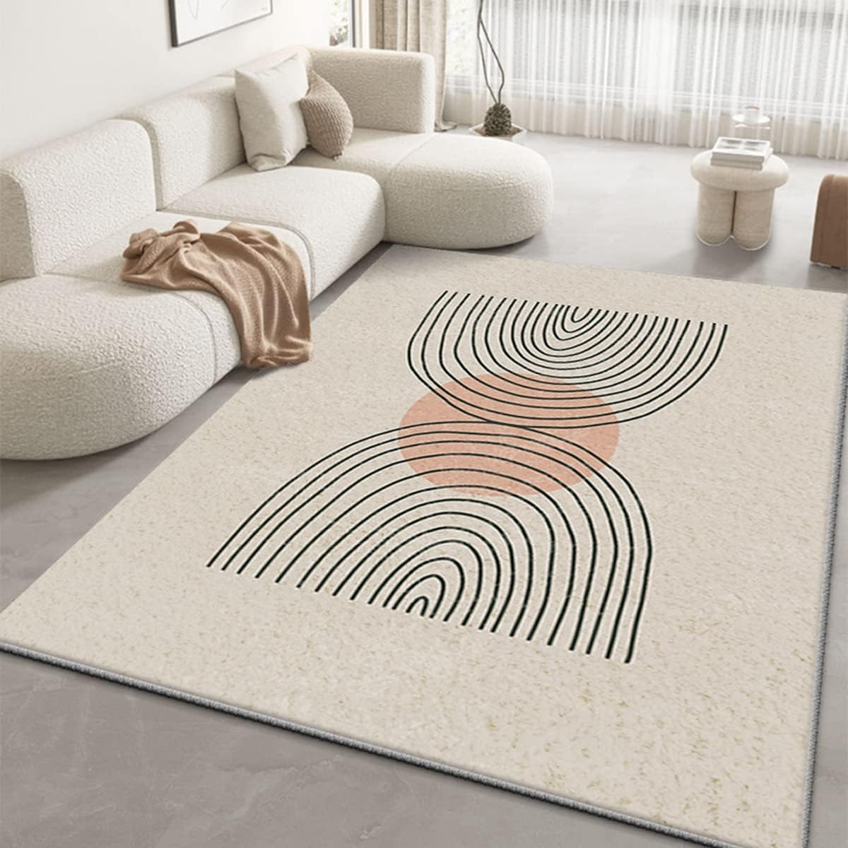 「Tuokus」ラグ カーペット シャギーラグ 洗える ふわふわ 絨毯 厚手 ラグマット 3畳4畳5畳6畳 ホットカーペット&床暖房で使用可能 洗える 模造カシミアラグ 消臭 厚い滑り止め付き サラサラ Fj-112