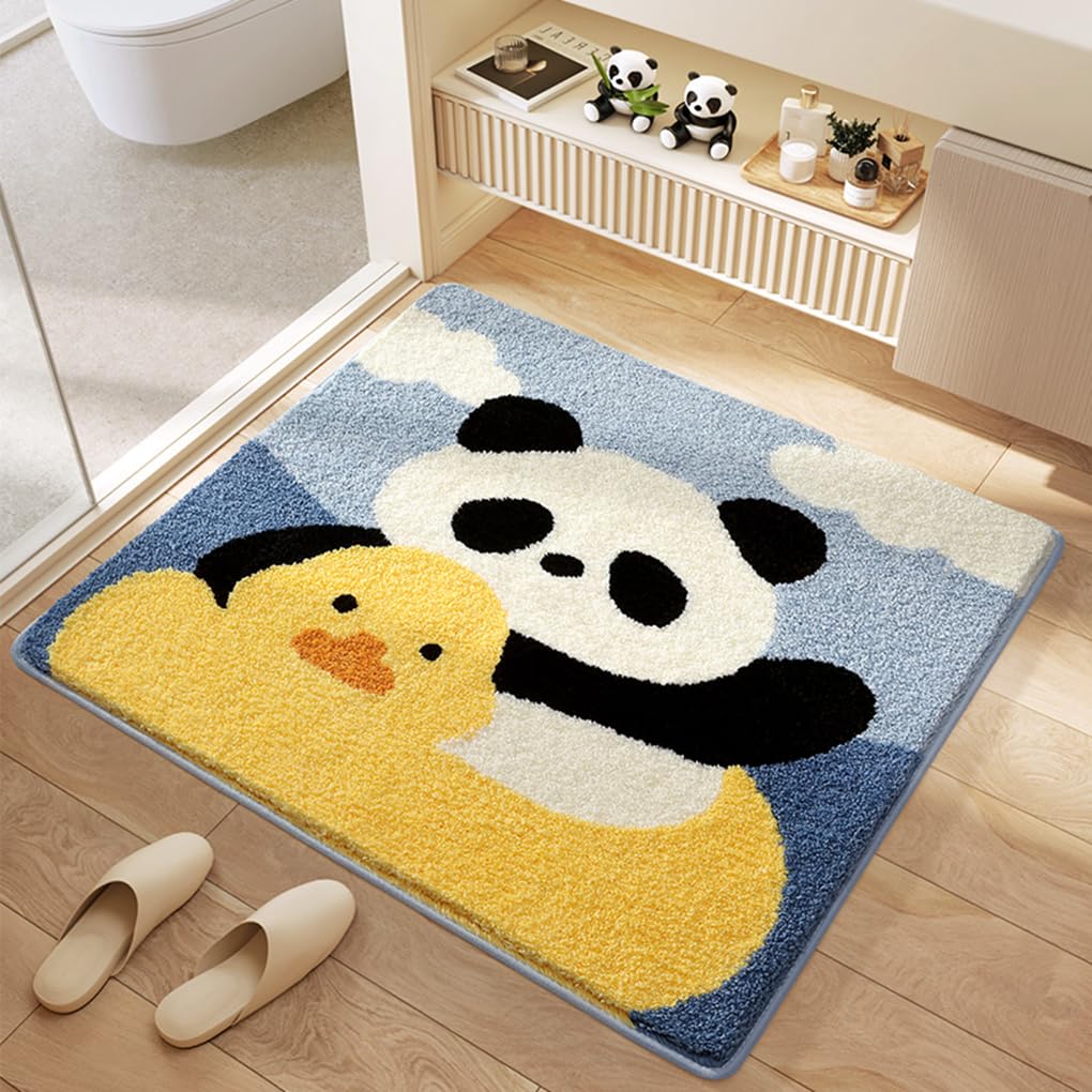 バスマット 60×60cm 吸水速乾 ふわふわ マイクロファイバー 滑り止め付き 抗菌防臭 厚手 洗濯機対応 乾きやすい お風呂マット 脱衣所 洗面所用 おしゃれ 北欧風 ORYSD121