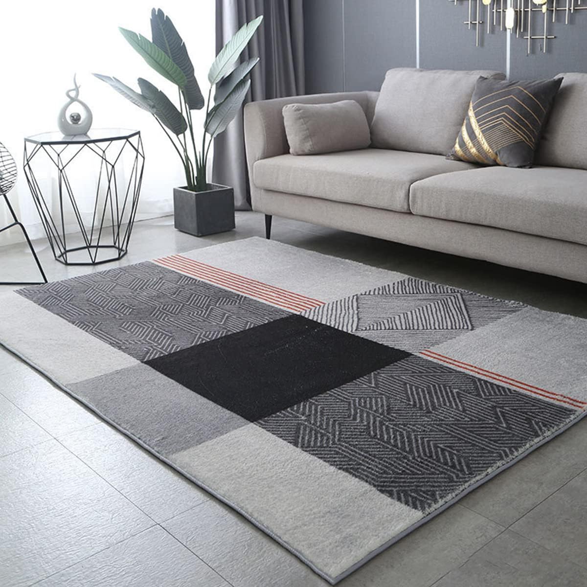 「Tuokus」カーペット 洗える ふわふわラグ 厚い 絨毯 抽象 模造カシミア イミテーションカシミア ラグマット 防ダニ 3畳4畳5畳6畳 かわいい 抗菌 消臭 滑り止め付き サラサラ 長方形 夏秋冬 140*200cm