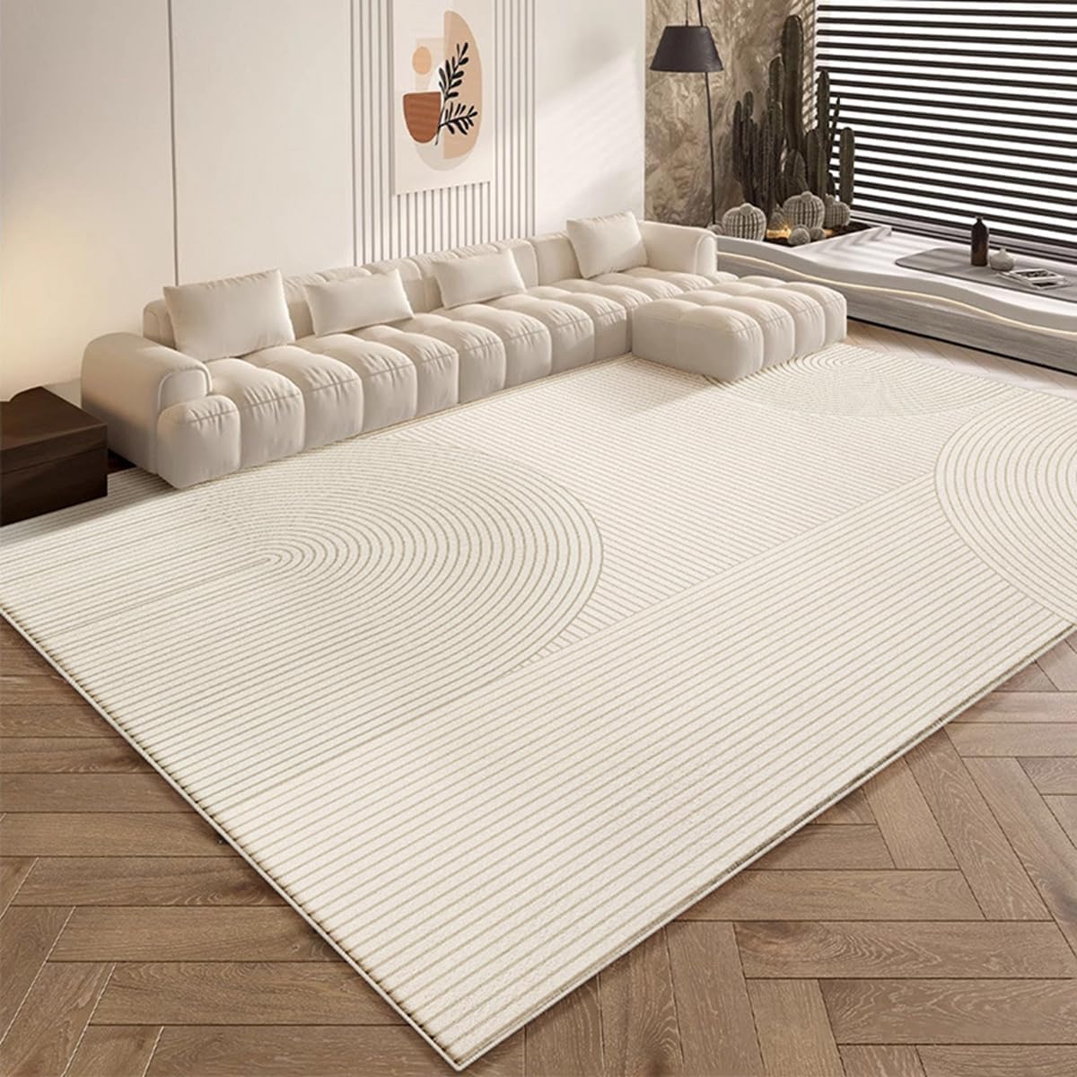 Frisence カーペット ラグマット 絨毯 厚手 防寒 床暖房対応 滑り止め付き 洗える 低ホコリ 防ダニ インテリア ホットカーペット対応 お手入れ簡単 耐久性 耐摩耗性 防音機能 FRIDT41