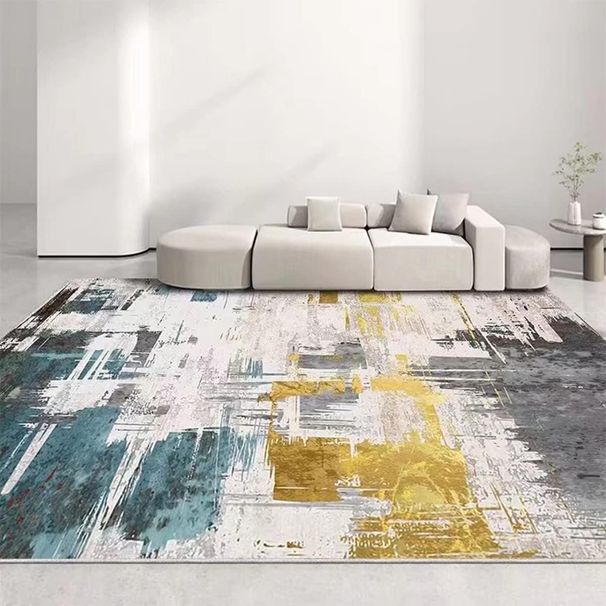 「Tuokus」ラグ カーペット シャギーラグ 洗える ふわふわ 絨毯 厚手 ラグマット 3畳4畳5畳6畳 ホットカーペット&床暖房で使用可能 洗える 模造カシミアラグ 消臭 厚い滑り止め付き サラサラ イミテーションカシミア Fj-172