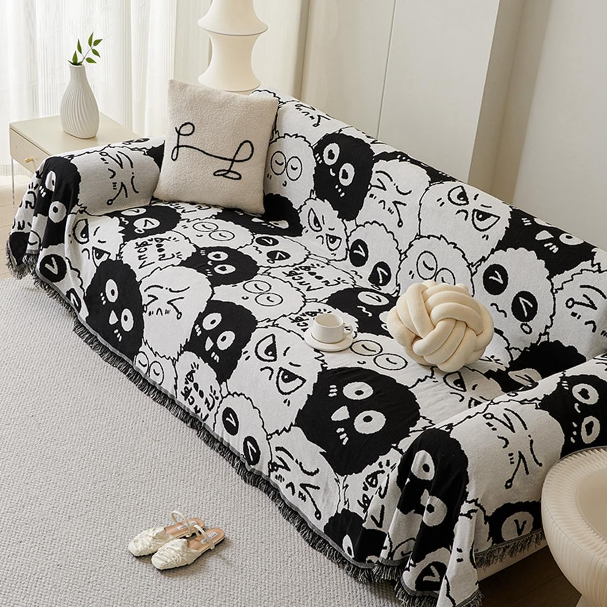 「Tuokus」ソファーカバー 180×180cm 2人掛け・3人掛け 肘付き 洗える ペットの引っかき傷防止 通気性 ふんわり おしゃれ 滑り止め付き 汚れ防止 防塵 オールシーズン対応 Sofajia65X