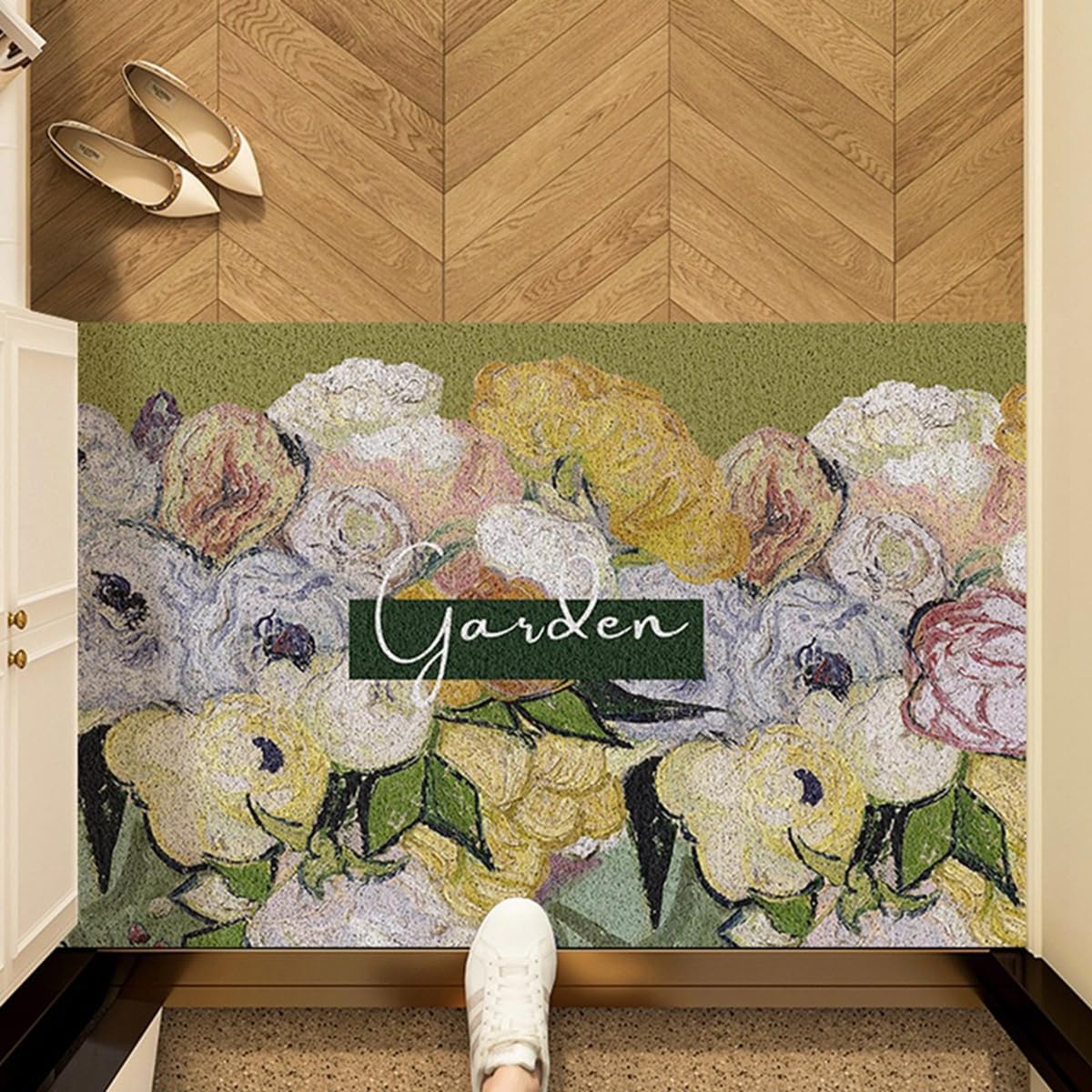 「Tuokus」玄関マット ドアマット 泥落としマット フロアマット マット キッチンマット タイルカーペット 床マット 屋外 滑り止め 耐磨耗性 速乾 吸水 洗える 店舗 飲食店 オフィス 事務所 XGDianj60 45*75cm