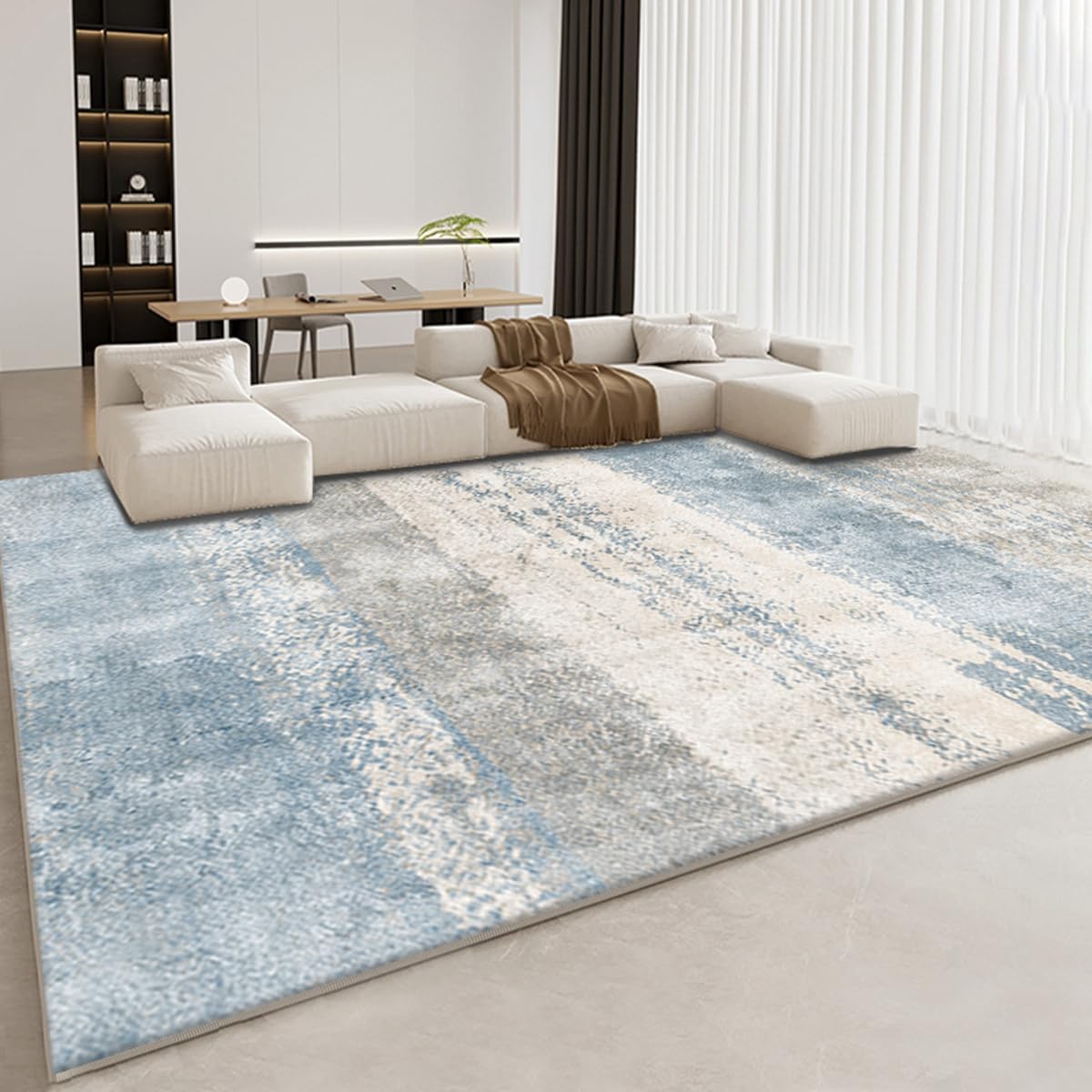 Frisence カーペット ラグマット 絨毯 厚手 防寒 床暖房対応 滑り止め付き 洗える 低ホコリ 防ダニ インテリア ホットカーペット対応 お手入れ簡単 耐久性 耐摩耗性 防音機能 FRIDT27