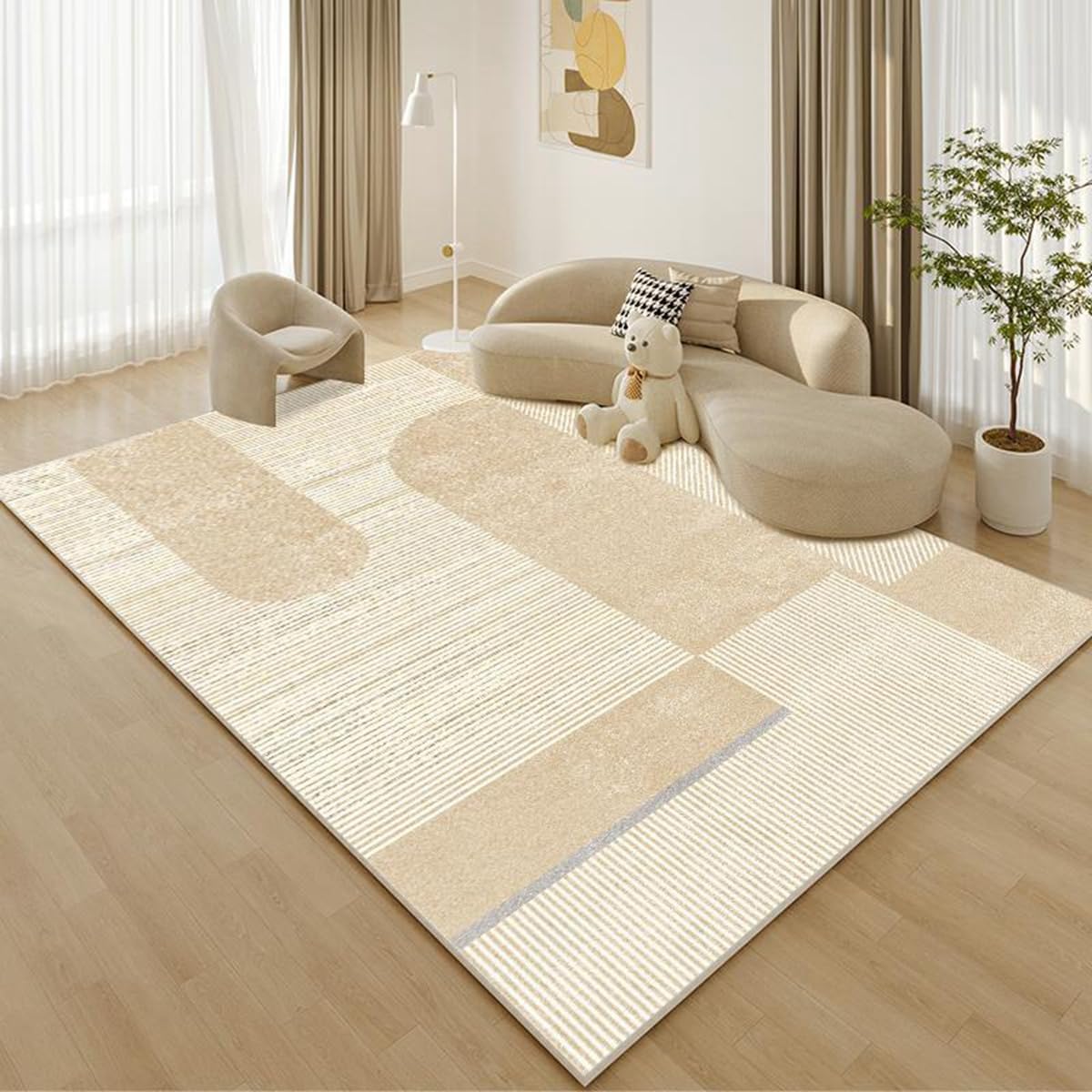 Frisence カーペット ラグマット 絨毯 厚手 防寒 床暖房対応 滑り止め付き 洗える 低ホコリ 防ダニ インテリア ホットカーペット対応 お手入れ簡単 耐久性 耐摩耗性 防音機能 FRIDT36