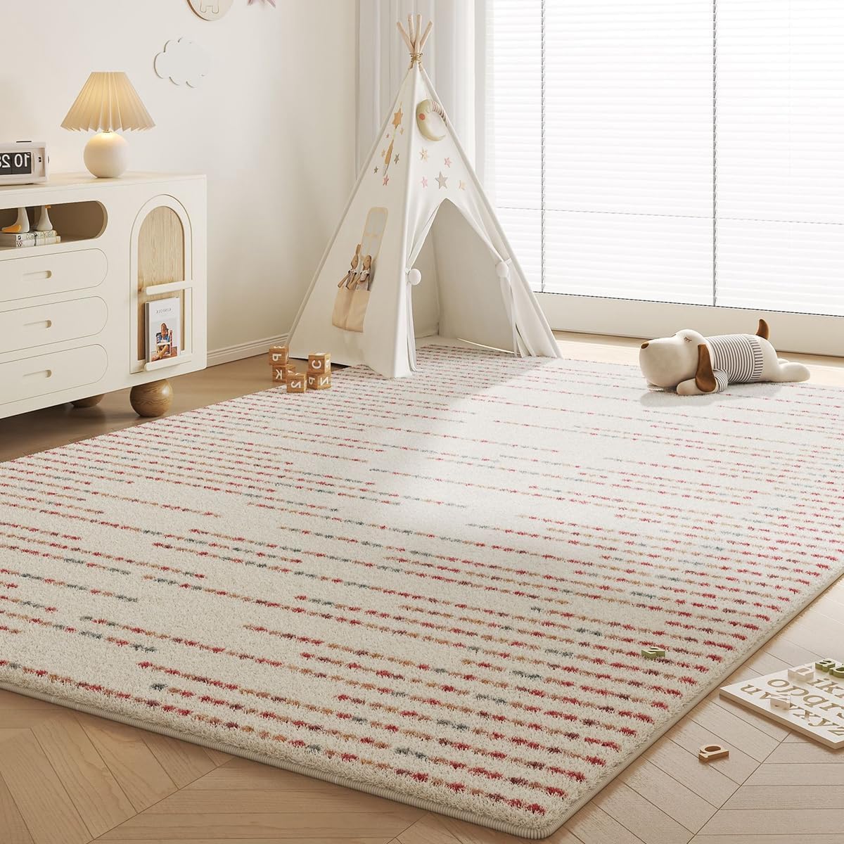 Frisence カーペット ラグマット 絨毯 厚手 防寒 床暖房対応 滑り止め付き 洗える 低ホコリ 防ダニ インテリア ホットカーペット対応 お手入れ簡単 耐久性 耐摩耗性 防音機能 FRIDT15