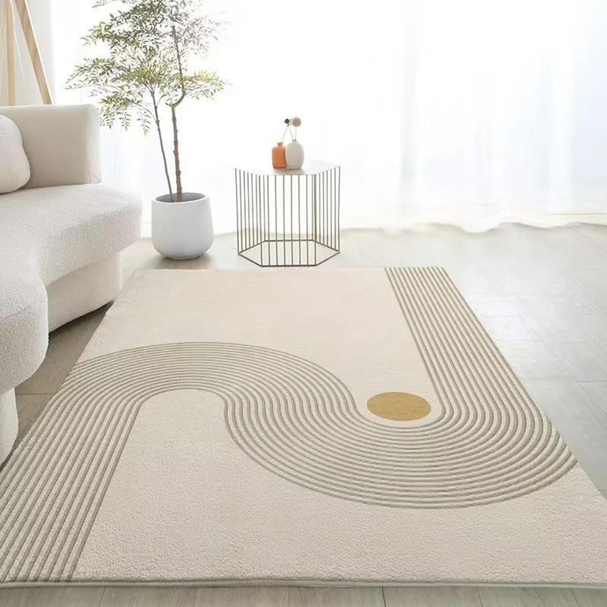 Frisence カーペット ラグマット 絨毯 厚手 防寒 床暖房対応 滑り止め付き 洗える 低ホコリ 防ダニ インテリア ホットカーペット対応 お手入れ簡単 耐久性 耐摩耗性 防音機能 FRIDT36