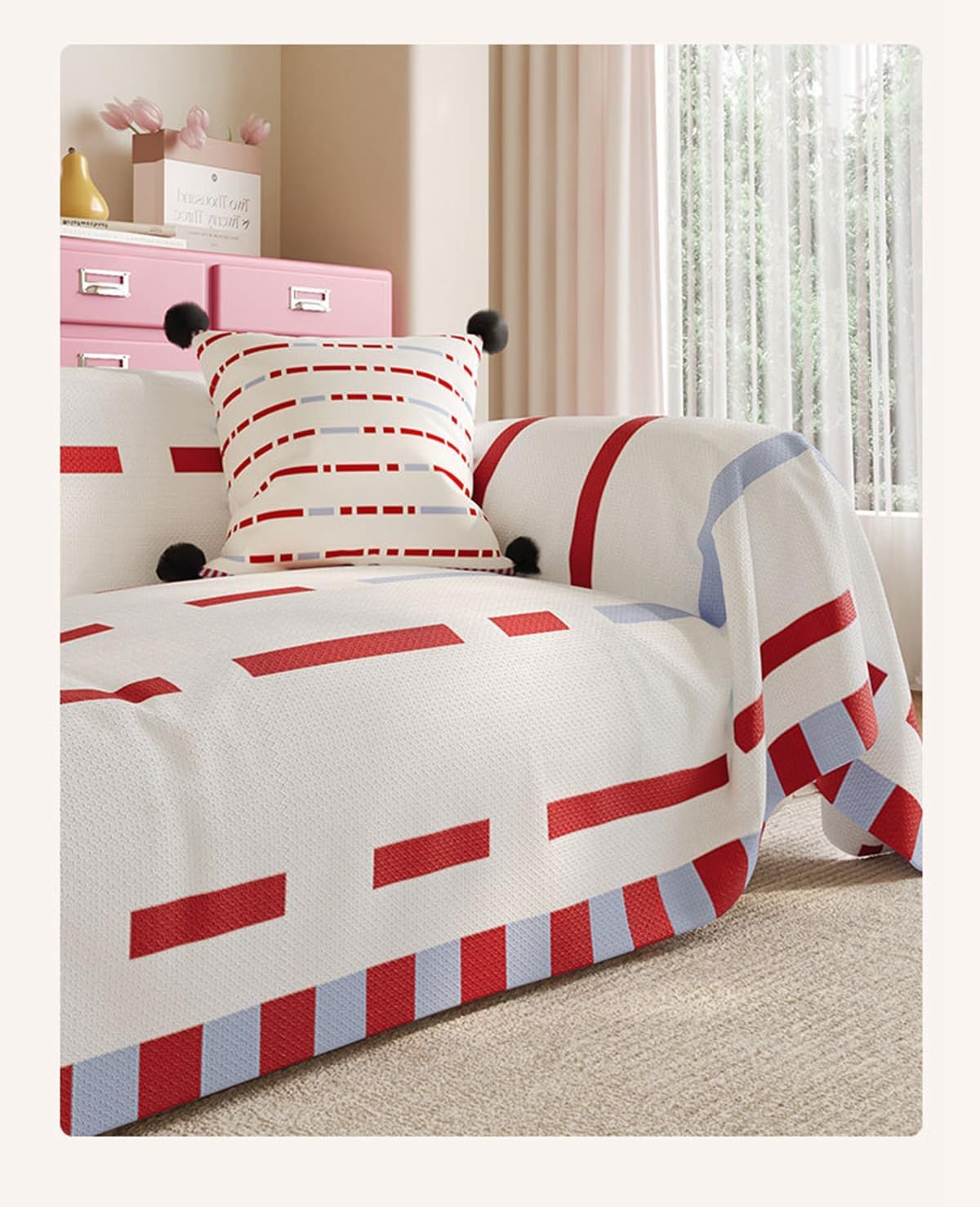 「Tuokus」ソファーカバー クッションカバー 45×45cm ふんわり 柔らか素材 おしゃれ 北欧風 通気性 洗える 防塵 汚れ防止 ソファー・ベッド Sofajia59