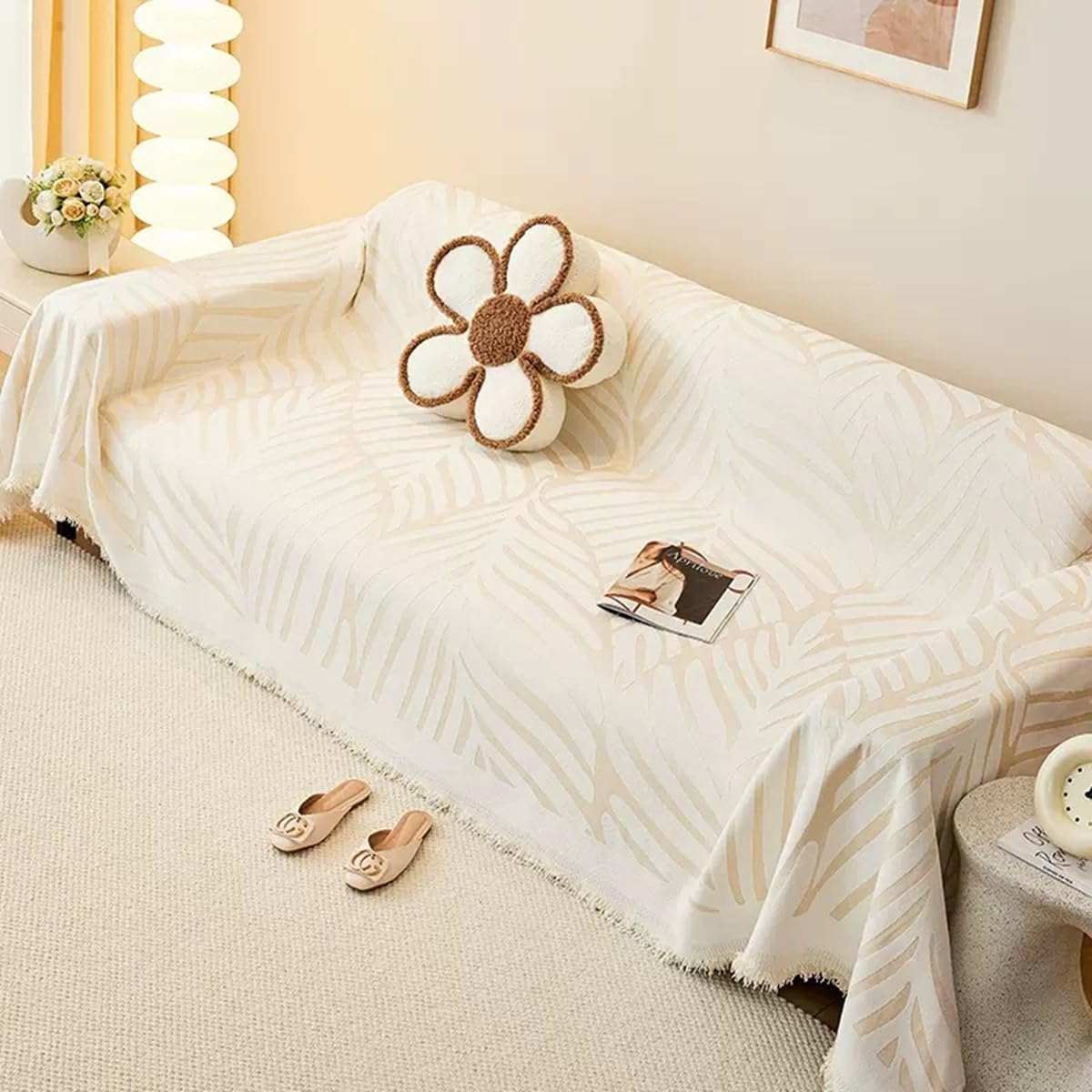 「Tuokus」ソファーカバー 2人掛け 3人掛け 肘付き 柔らかく ふわふわ ソファパッド クッション ソファー スリップ 洗える 防塵 冬用 TSFJ-31