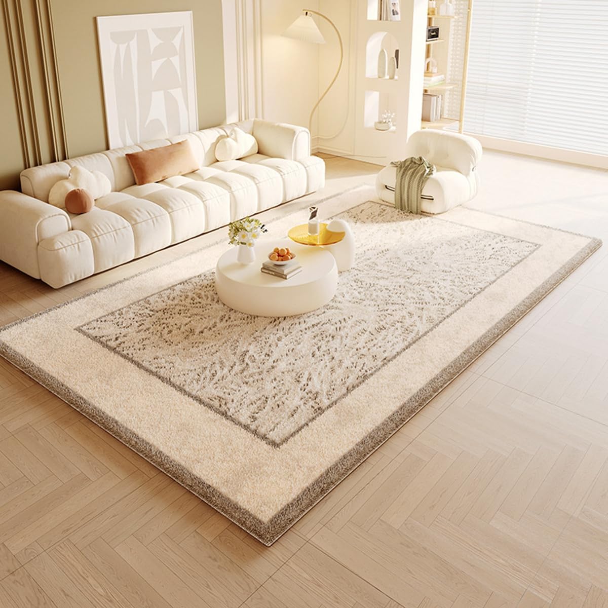 Frisence カーペット ラグマット 絨毯 厚手 防寒 床暖房対応 滑り止め付き 洗える 低ホコリ 防ダニ インテリア ホットカーペット対応 お手入れ簡単 耐久性 耐摩耗性 防音機能 FRIDT35A