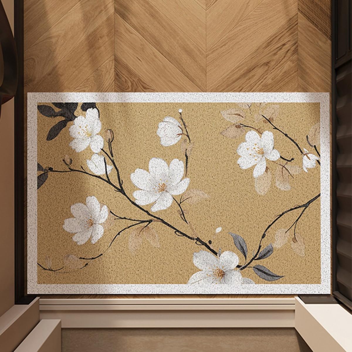 「Tuokus」玄関マット ドアマット 泥落としマット フロアマット マット キッチンマット タイルカーペット 床マット 屋外 滑り止め 耐磨耗性 速乾 吸水 洗える 店舗 飲食店 オフィス 事務所 XGDianj59 45*75cm