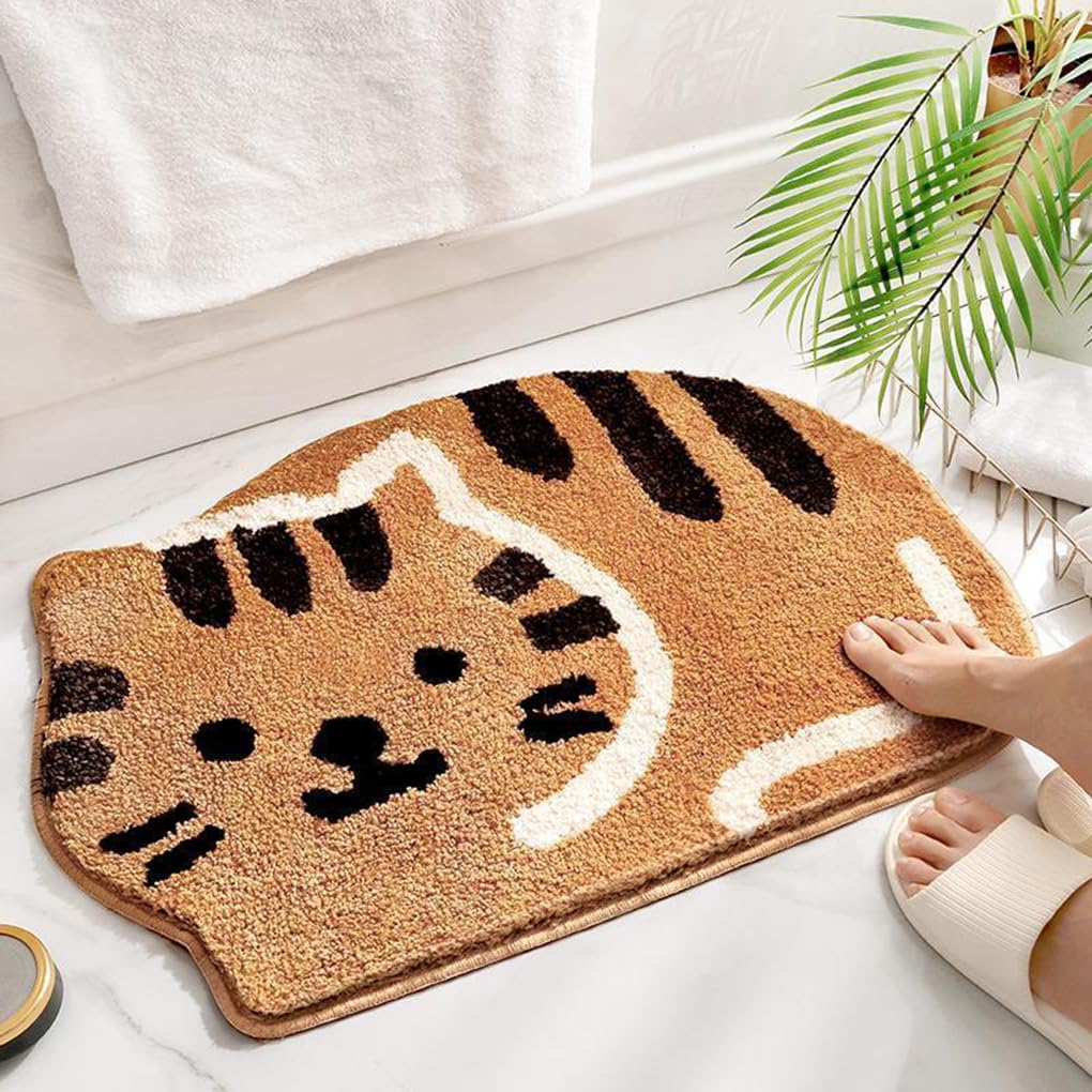 バスマット 40×60cm 吸水速乾 ふわふわ マイクロファイバー 滑り止め付き 抗菌防臭 厚手 洗濯機対応 乾きやすい お風呂マット 脱衣所 洗面所用 おしゃれ 北欧風 ORYSD63