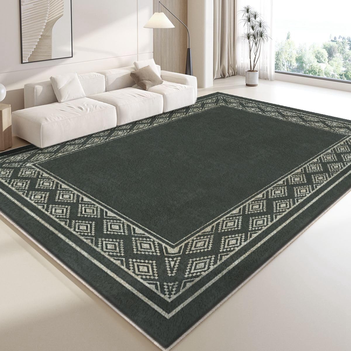 「ORRMALL」カーペット ラグマット ラグ 滑り止め付き センターカーペット 模造カシミヤ 3畳4畳5畳6畳 厚み 長方形 絨毯 抗菌防臭 防ダニ 床暖房対応 シャギーラグ 絨毯 滑り止め付き ふわふわ サラサラ 長方形 カラフルパターン ORFYR128