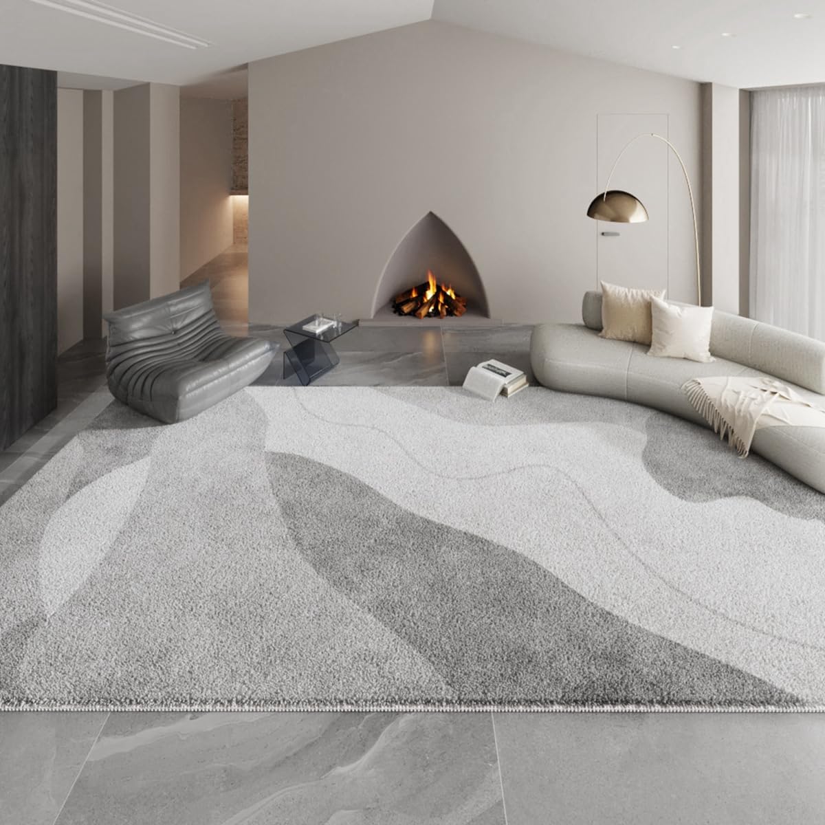 「ORRMALL」カーペット ラグマット ラグ 滑り止め付き センターカーペット 模造カシミヤ 3畳4畳5畳6畳 厚み 長方形 絨毯 抗菌防臭 防ダニ 床暖房対応 シャギーラグ 絨毯 滑り止め付き ふわふわ サラサラ 長方形 カラフルパターン ORFYR118