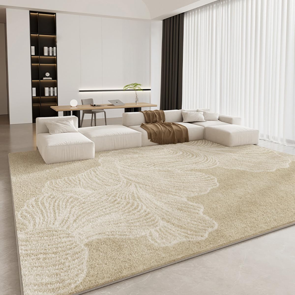 Frisence カーペット ラグマット 絨毯 厚手 防寒 床暖房対応 滑り止め付き 洗える 低ホコリ 防ダニ インテリア ホットカーペット対応 お手入れ簡単 耐久性 耐摩耗性 防音機能 FRIDT21B