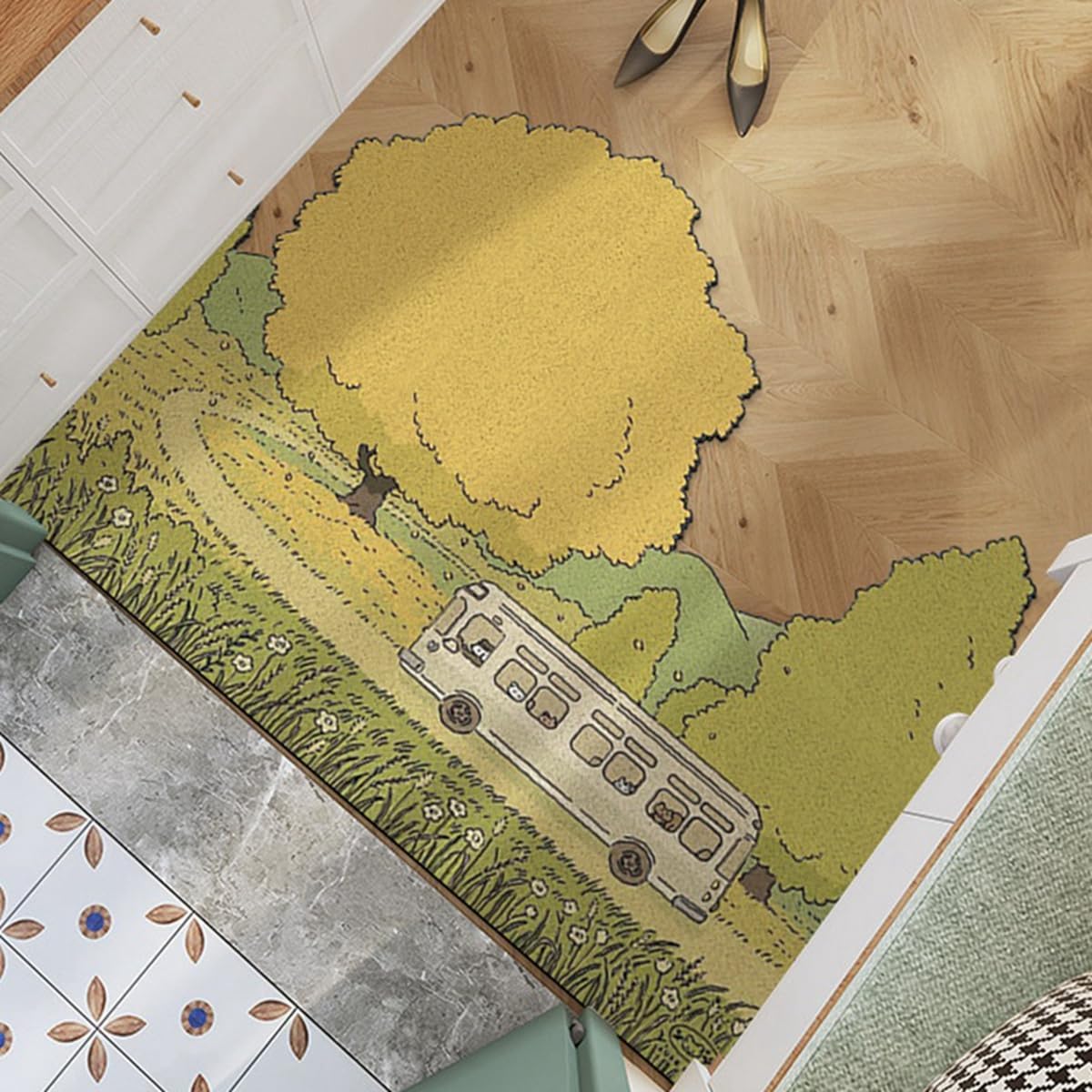 「Tuokus」玄関マット ドアマット 泥落としマット フロアマット マット キッチンマット タイルカーペット 床マット 屋外 滑り止め 耐磨耗性 速乾 吸水 洗える 店舗 飲食店 オフィス 事務所 TXGj18A