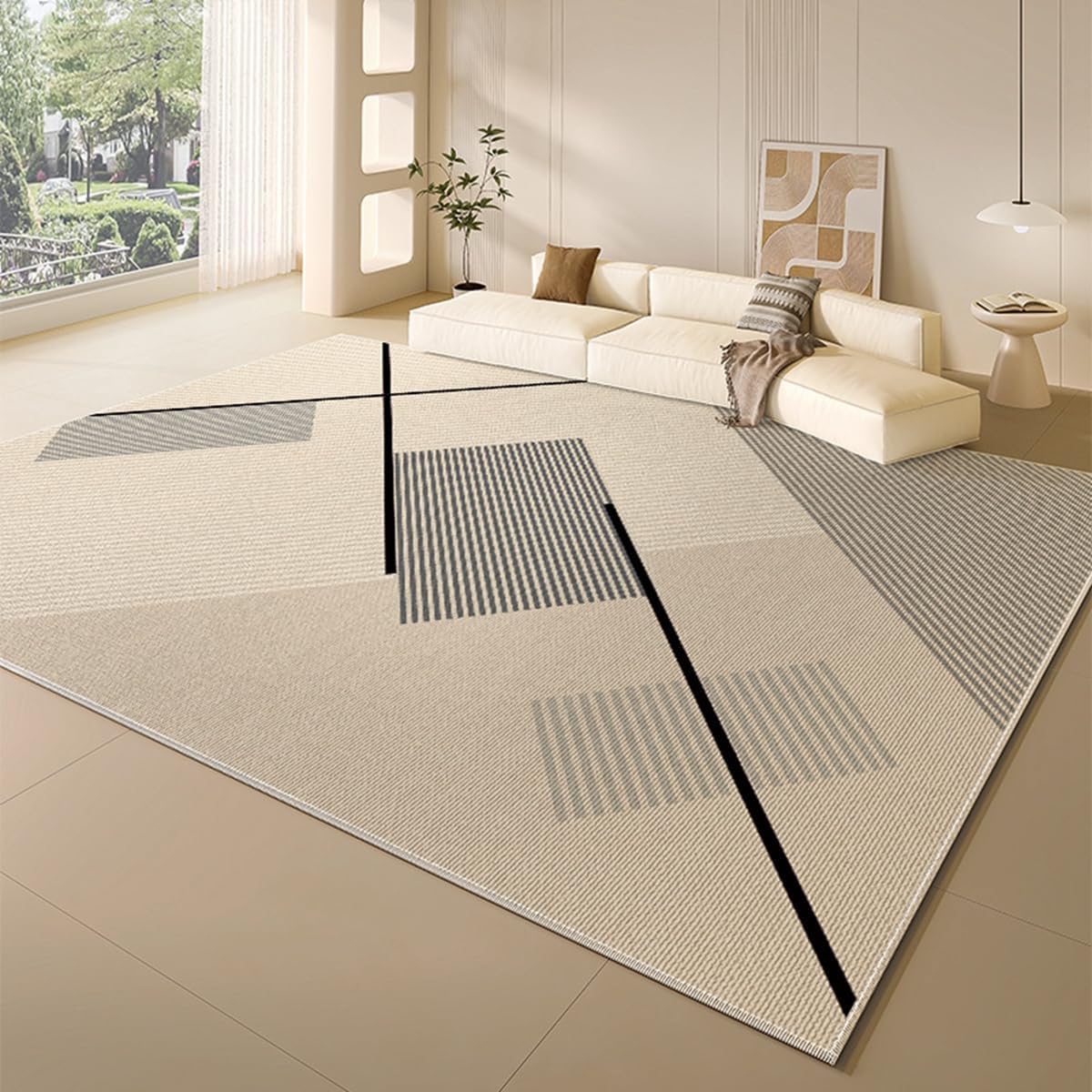 「ORRMALL」カーペット ラグマット ラグ 滑り止め付き センターカーペット 模造カシミヤ 3畳4畳5畳6畳 厚み 長方形 絨毯 抗菌防臭 防ダニ 床暖房対応 シャギーラグ 絨毯 滑り止め付き ふわふわ サラサラ 長方形 カラフルパターン ORFYR124