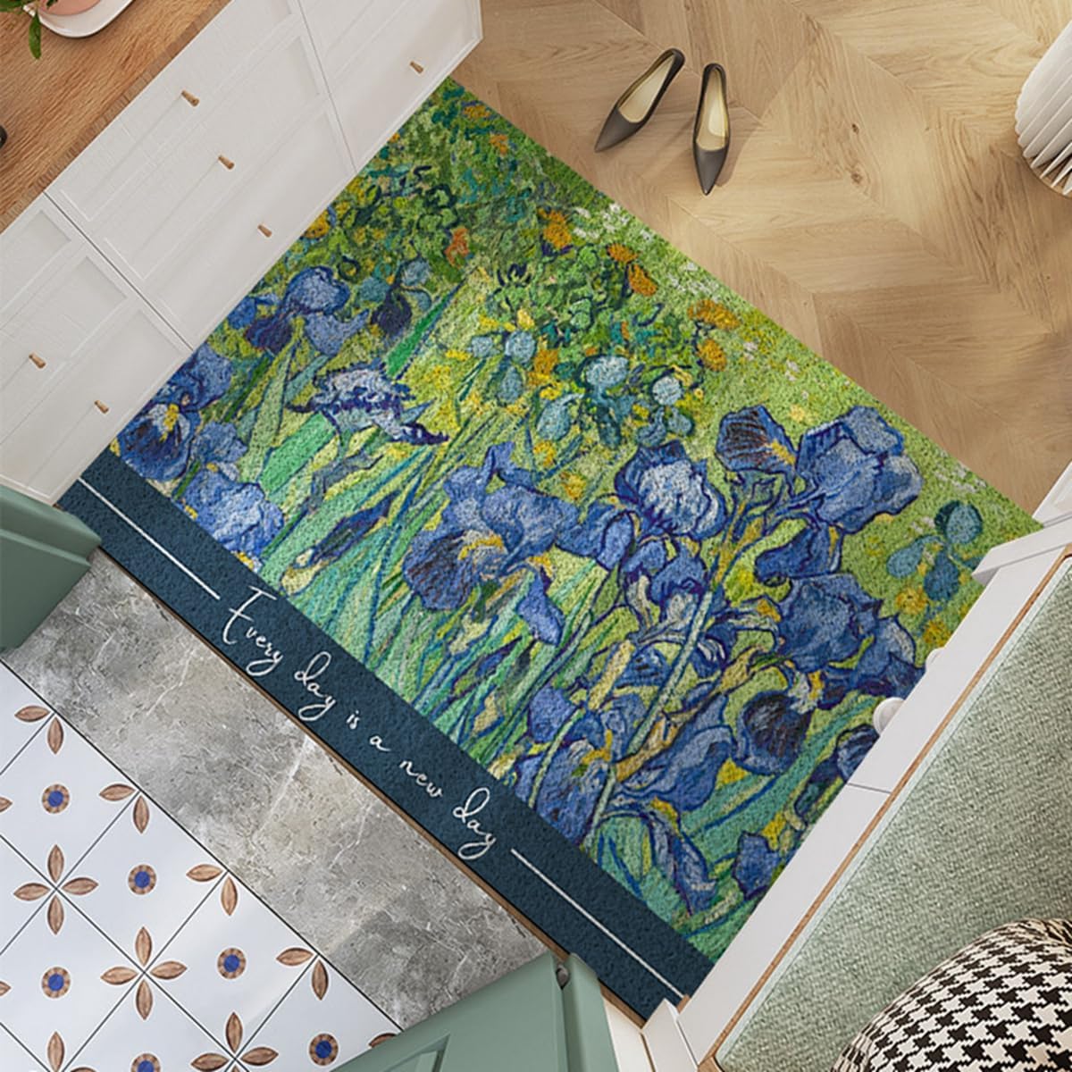 「Tuokus」玄関マット ドアマット 泥落としマット フロアマット マット キッチンマット タイルカーペット 床マット 屋外 滑り止め 耐磨耗性 速乾 吸水 洗える 店舗 飲食店 オフィス 事務所 TXGJ18B