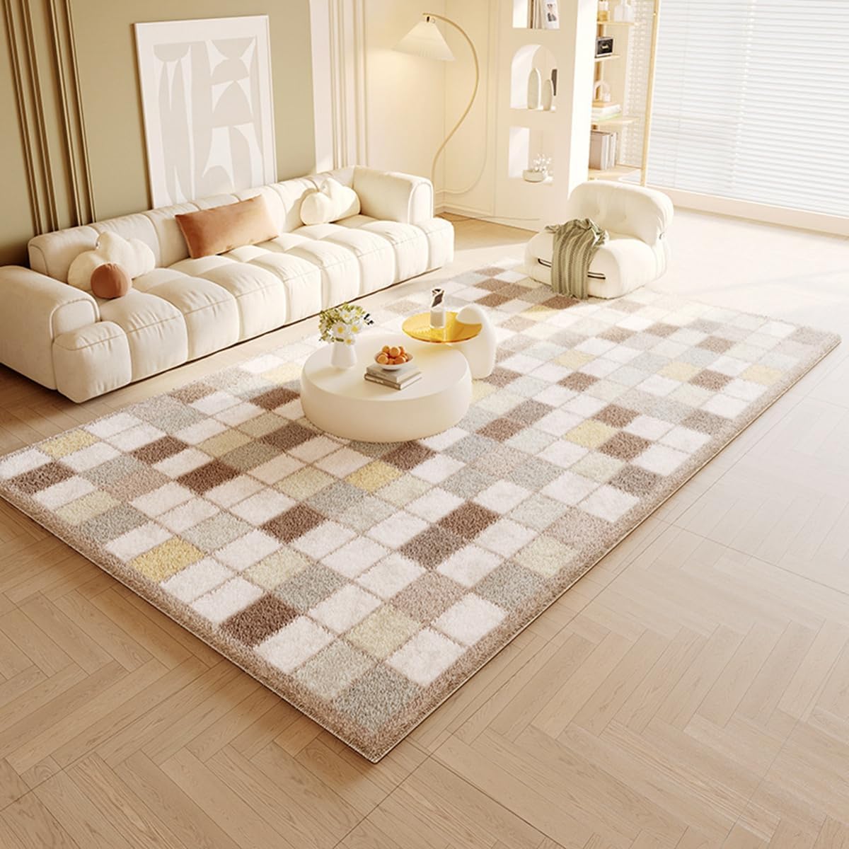 Frisence カーペット ラグマット 絨毯 厚手 防寒 床暖房対応 滑り止め付き 洗える 低ホコリ 防ダニ インテリア ホットカーペット対応 お手入れ簡単 耐久性 耐摩耗性 防音機能 FRIDT35A