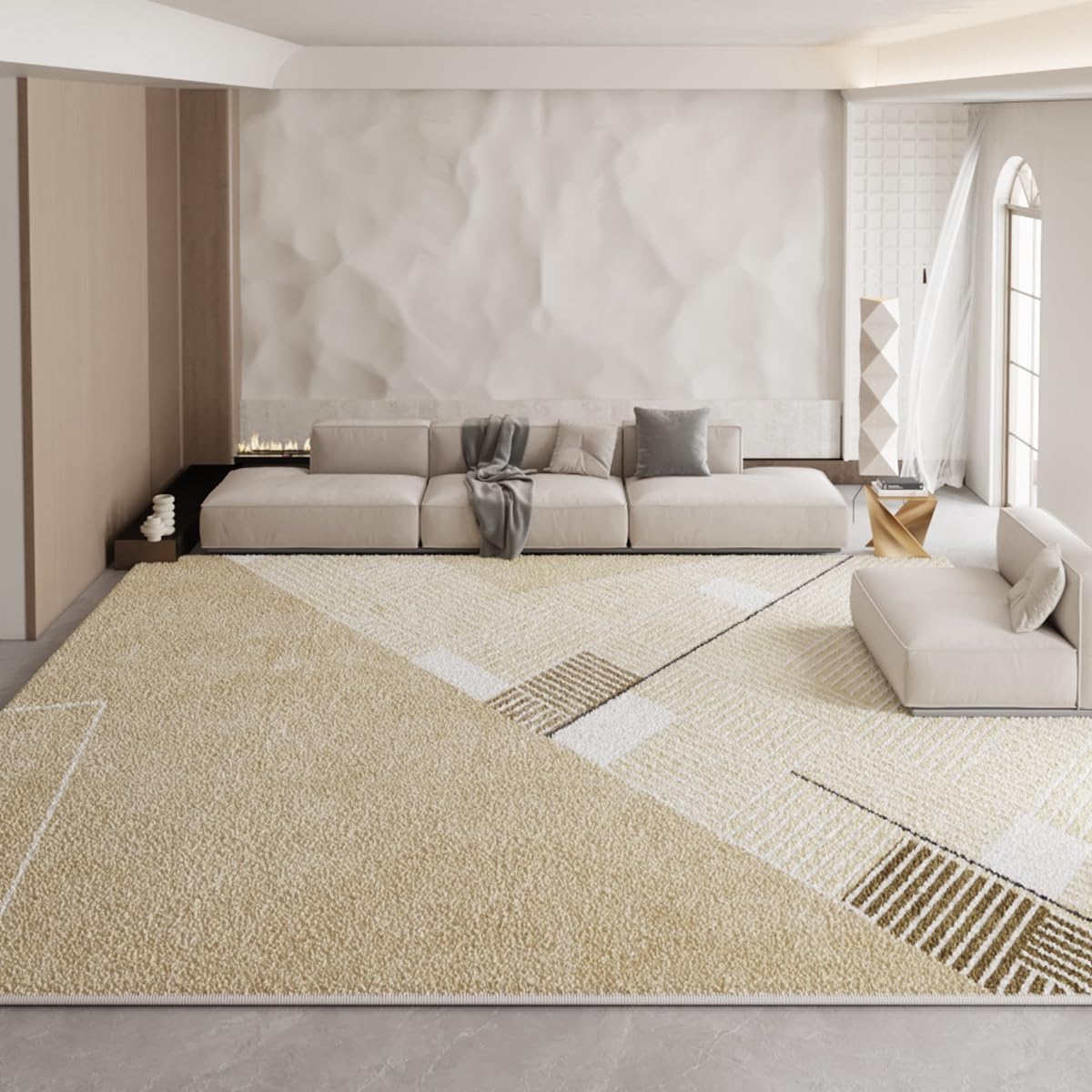 Frisence カーペット ラグマット 絨毯 厚手 防寒 床暖房対応 滑り止め付き 洗える 低ホコリ 防ダニ インテリア ホットカーペット対応 お手入れ簡単 耐久性 耐摩耗性 防音機能 FRIDT12