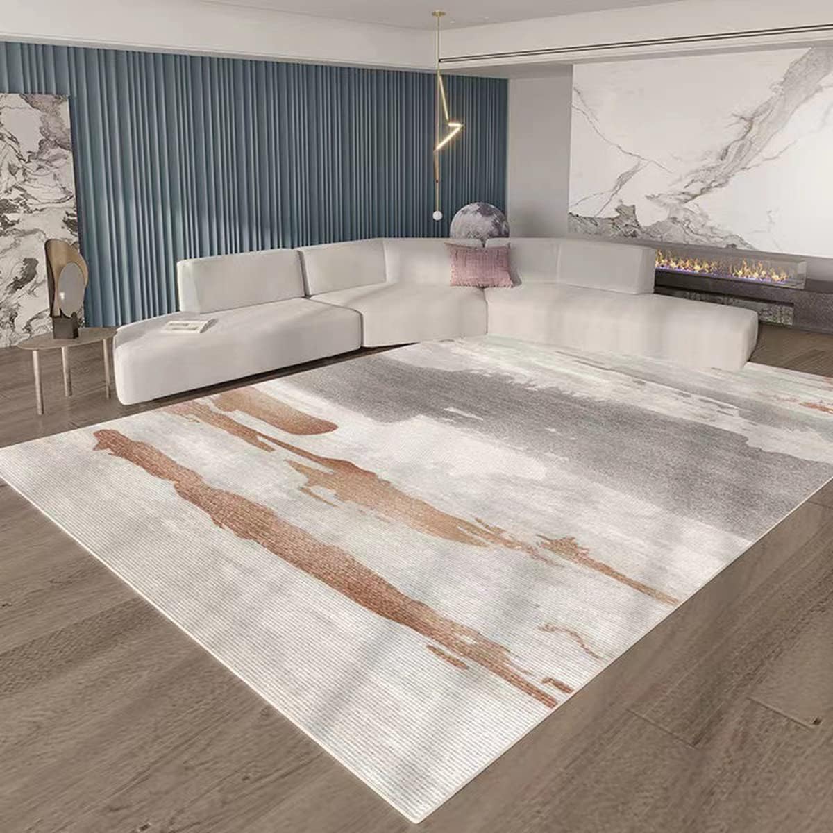 「ORRMALL」カーペット ラグマット 模造カシミヤ シャギーラグ センターカーペット 厚い 滑り止め付き 3畳4畳5畳6畳 絨毯 抗菌防臭 防ダニ 床暖房対応 滑り止め付き ふわふわ サラサラ 長方形 OFY05 (120*160cm約1畳)