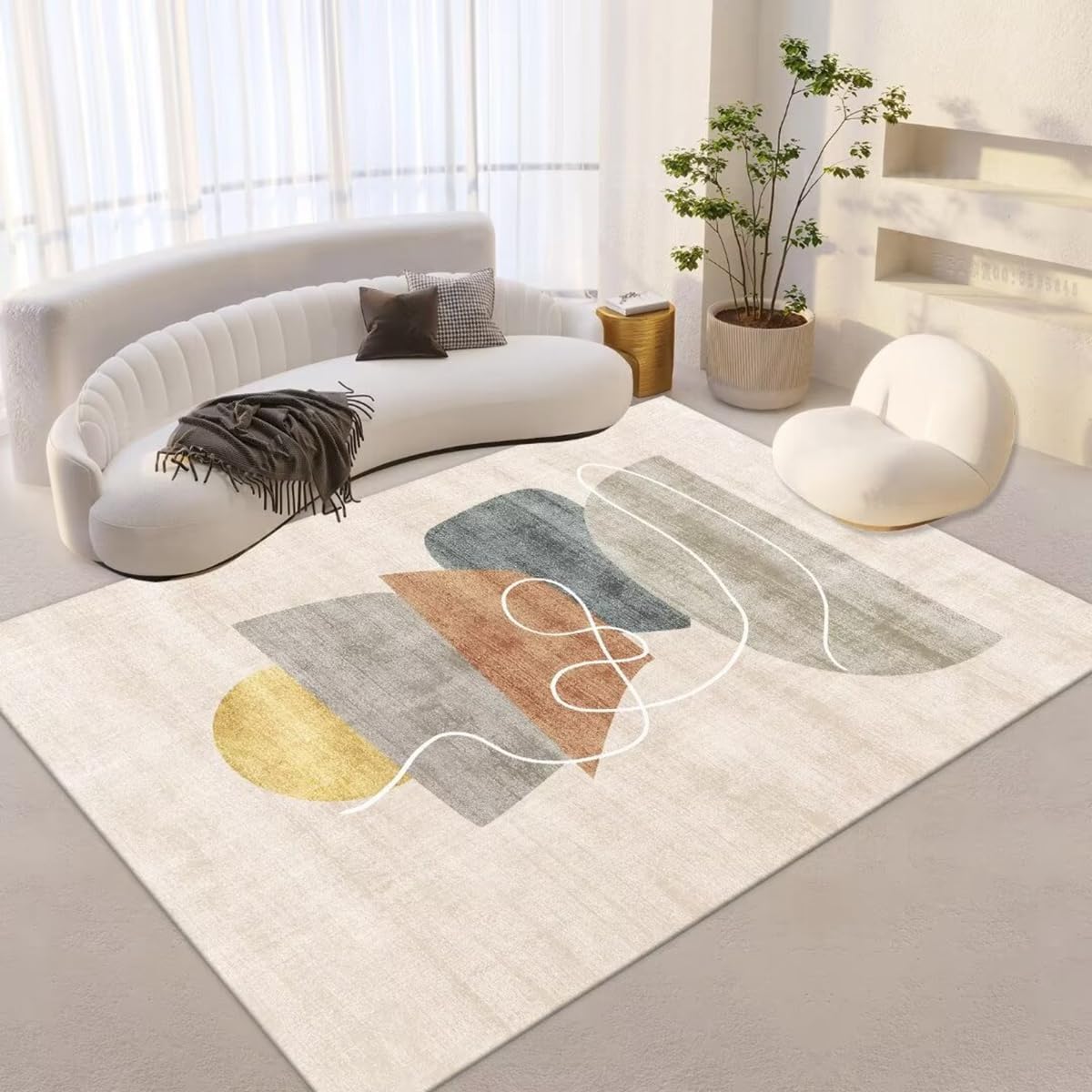 「Tuokus」ラグ カーペット 160×120cm ラグマット シャギーラグ 洗える ふわふわ 絨毯 厚手 3畳4畳5畳6畳 ホットカーペット&床暖房で使用可能 洗濯可 模造カシミアラグ 消臭 厚い滑り止め付き サラサラ イミテーションカシミア 模造カシミア TFYRj-300B