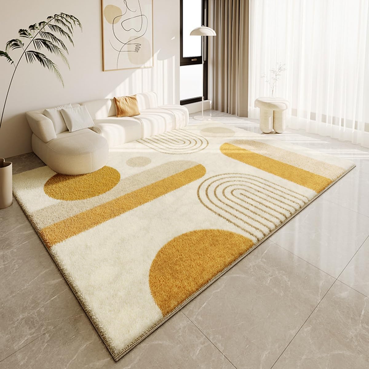 Frisence カーペット ラグマット 絨毯 厚手 防寒 床暖房対応 滑り止め付き 洗える 低ホコリ 防ダニ インテリア ホットカーペット対応 お手入れ簡単 耐久性 耐摩耗性 防音機能 FRIDT35B