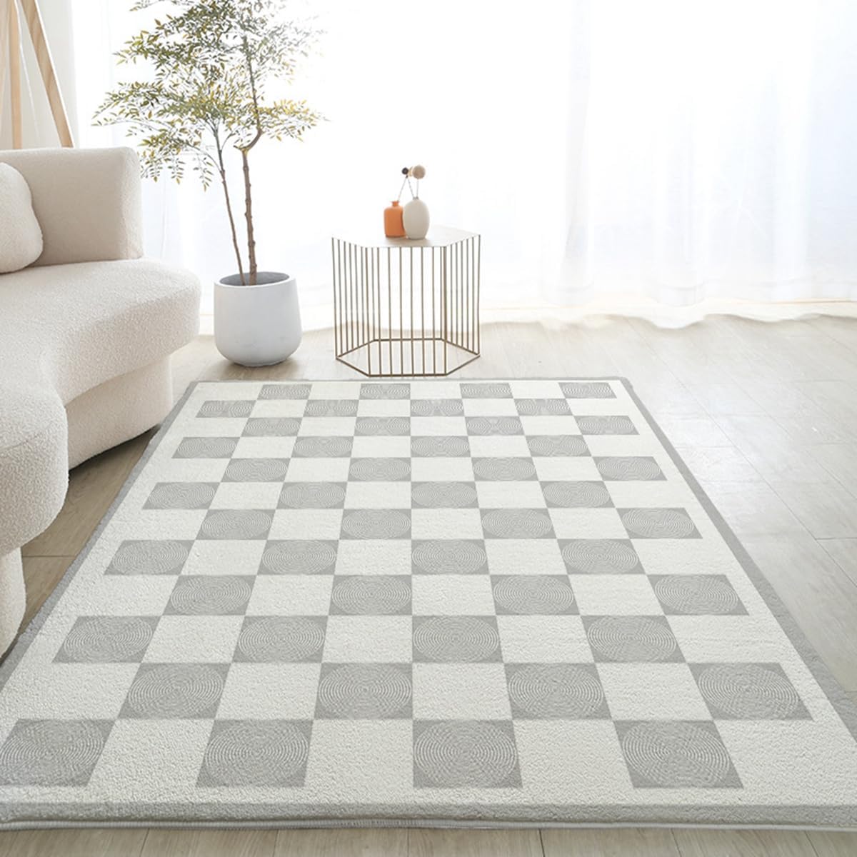 Frisence カーペット ラグマット 絨毯 厚手 防寒 床暖房対応 滑り止め付き 洗える 低ホコリ 防ダニ インテリア ホットカーペット対応 お手入れ簡単 耐久性 耐摩耗性 防音機能 FRIDT48