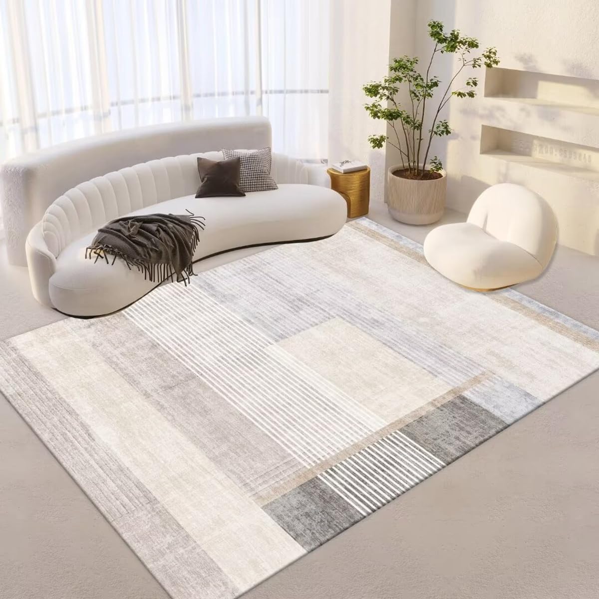 「Tuokus」ラグ カーペット 160×120cm ラグマット シャギーラグ 洗える ふわふわ 絨毯 厚手 3畳4畳5畳6畳 ホットカーペット&床暖房で使用可能 洗濯可 模造カシミアラグ 消臭 厚い滑り止め付き サラサラ イミテーションカシミア 模造カシミア TFYRj-300B