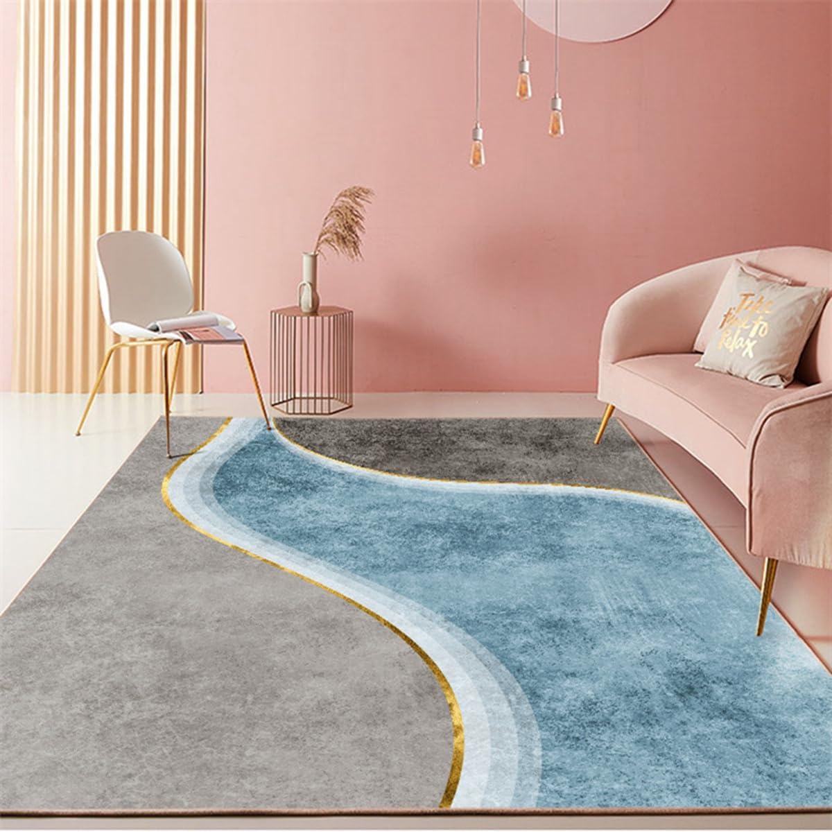 Tuokus カーペット 120×160cm 洗える ラグ 滑り止め付き 防音・防寒・床暖房対応 ラグマット 折りたたみ コンパクト収納可能 おしゃれ ふわふわ 北欧風 リビング 寝室 子供部屋用 FRIDT77A