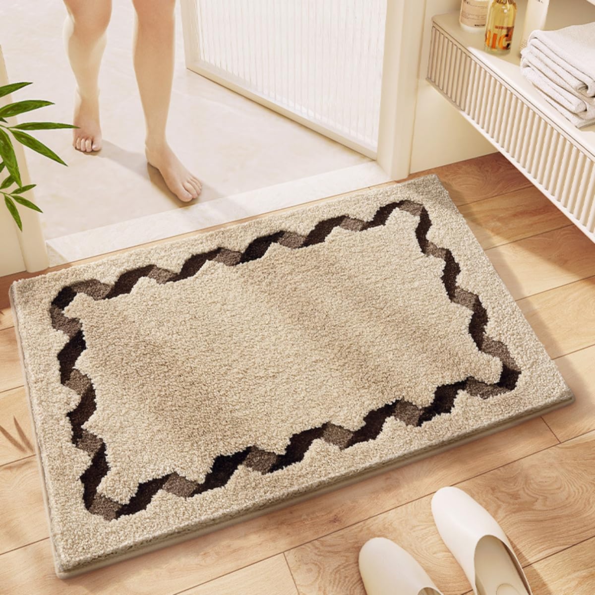 バスマット 80×50cm お風呂マット 速乾 洗える 抗菌防臭 大判 ソフト おしゃれ マイクロファイバー タオル地 安い 厚手 ORYSD18