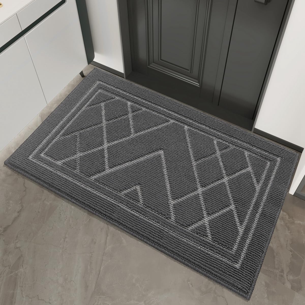 Tuokus 玄関マット 75×45cm ドアマット 泥落としマット フロアマット マット キッチンマット タイルカーペット 床マット 屋外 滑り止め 耐磨耗性 速乾 吸水 洗える 店舗 飲食店 オフィス 事務所 XGJ38