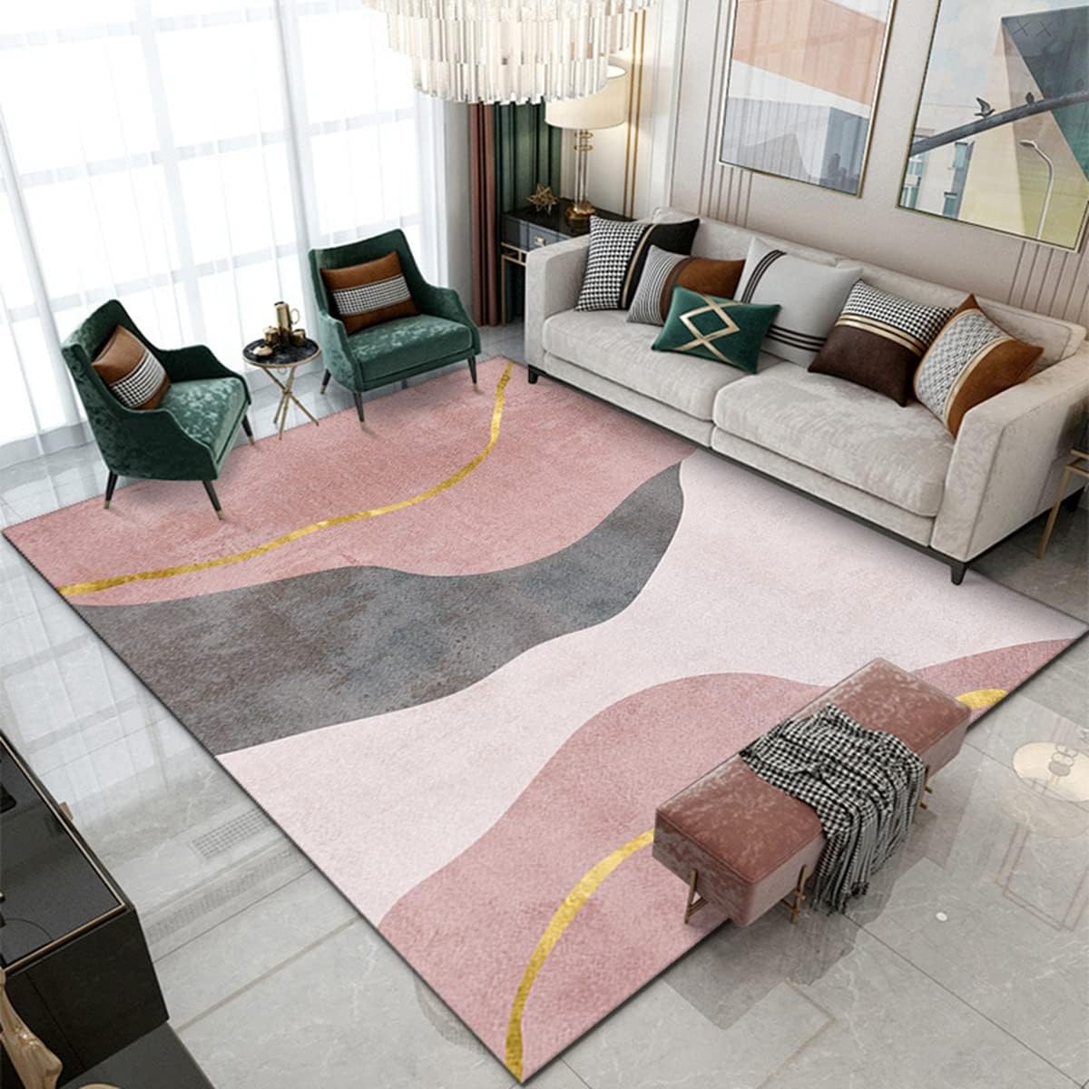 Frisence カーペット ラグマット 絨毯 厚手 防寒 床暖房対応 滑り止め付き 洗える 低ホコリ 防ダニ インテリア ホットカーペット対応 お手入れ簡単 耐久性 耐摩耗性 防音機能 FRIDT45