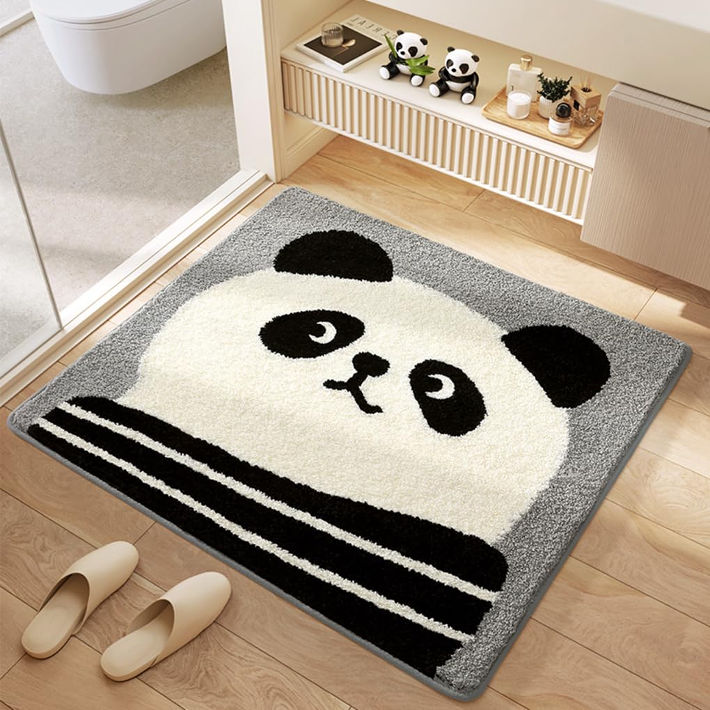 バスマット 60×60cm 吸水速乾 ふわふわ マイクロファイバー 滑り止め付き 抗菌防臭 厚手 洗濯機対応 乾きやすい お風呂マット 脱衣所 洗面所用 おしゃれ 北欧風 ORYSD121