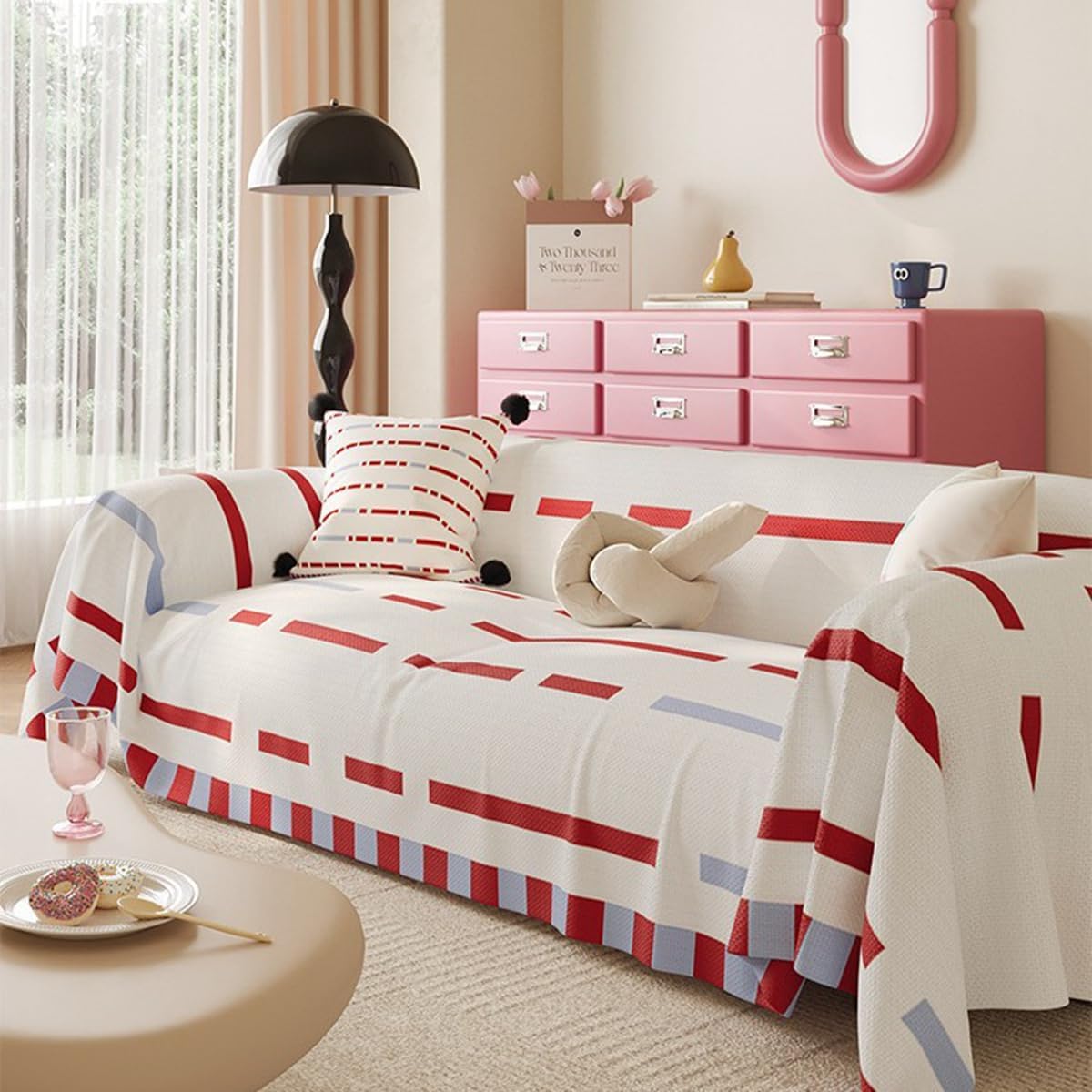 「Tuokus」ソファーカバー クッションカバー 45×45cm ふんわり 柔らか素材 おしゃれ 北欧風 通気性 洗える 防塵 汚れ防止 ソファー・ベッド Sofajia59