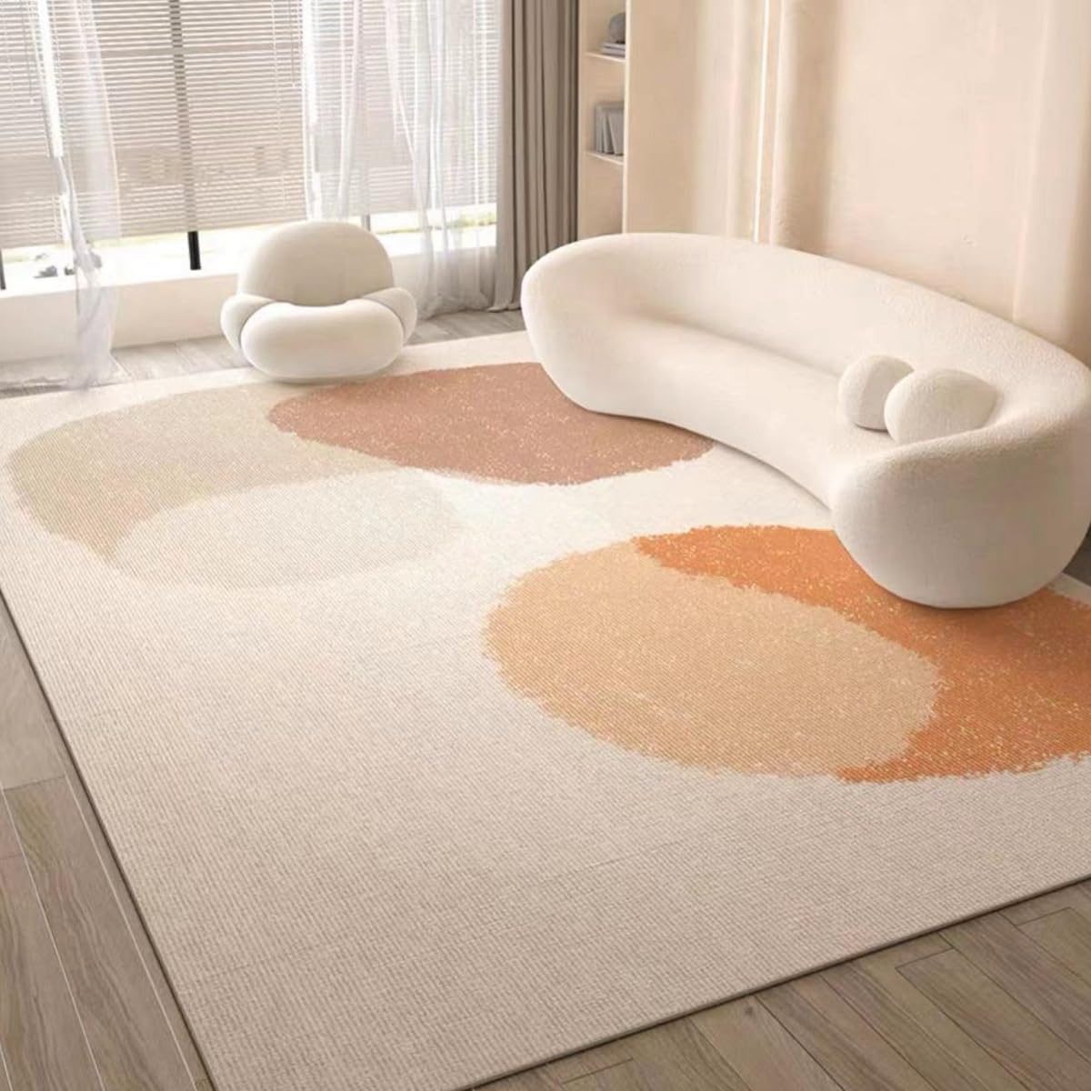 「ORRMALL」カーペット ラグマット ラグ 滑り止め付き センターカーペット 模造カシミヤ 3畳4畳5畳6畳 厚み 長方形 絨毯 抗菌防臭 防ダニ 床暖房対応 シャギーラグ 絨毯 滑り止め付き ふわふわ サラサラ 長方形 カラフルパターン ORFYR122