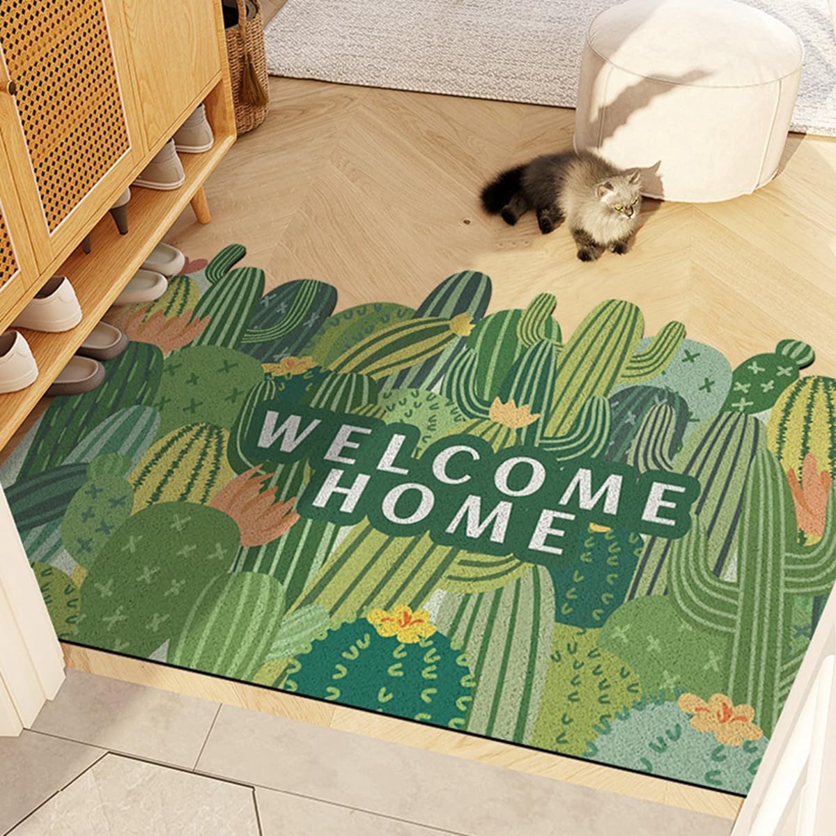 「Tuokus」玄関マット ドアマット 泥落としマット フロアマット マット キッチンマット タイルカーペット 床マット 屋外 滑り止め 耐磨耗性 速乾 吸水 洗える 店舗 飲食店 オフィス 事務所 XGDianj67 45*75cm