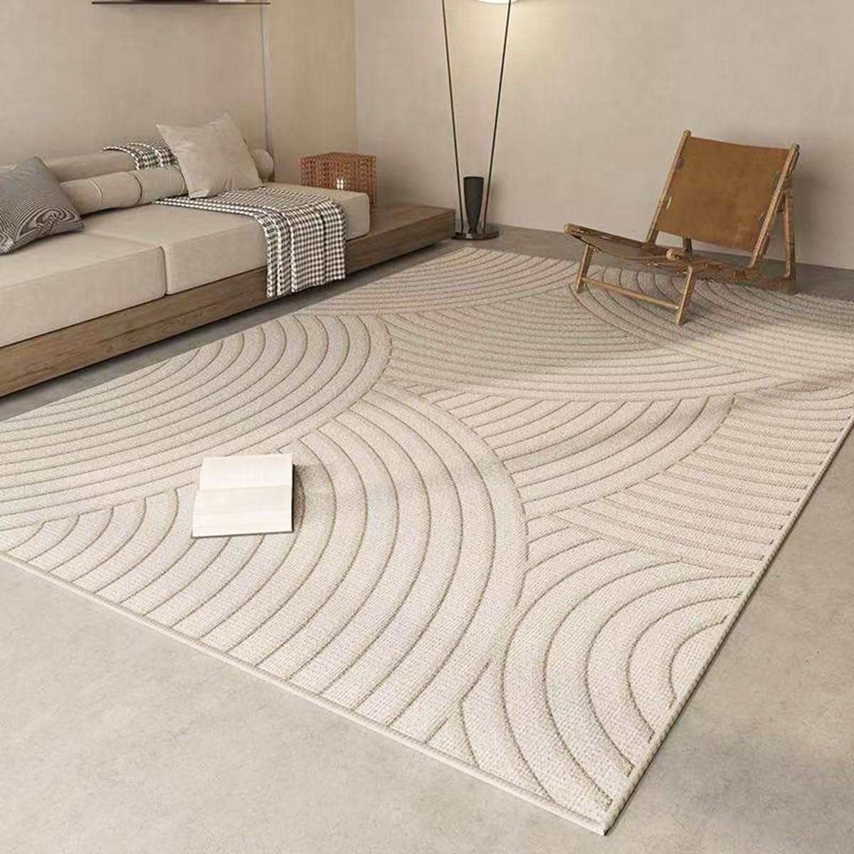 Frisence カーペット 120×160cm 洗える ラグ 滑り止め付き 防音・防寒・床暖房対応 ラグマット 折りたたみ コンパクト収納可能 おしゃれ ふわふわ 北欧風 リビング 寝室 子供部屋用 FRIDT72