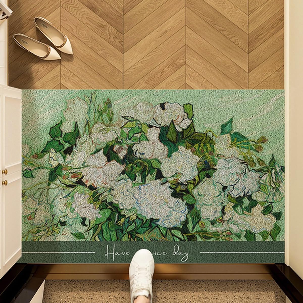 「Tuokus」玄関マット ドアマット 泥落としマット フロアマット マット キッチンマット タイルカーペット 床マット 屋外 滑り止め 耐磨耗性 速乾 吸水 洗える 店舗 飲食店 オフィス 事務所 XGDianj60 45*75cm