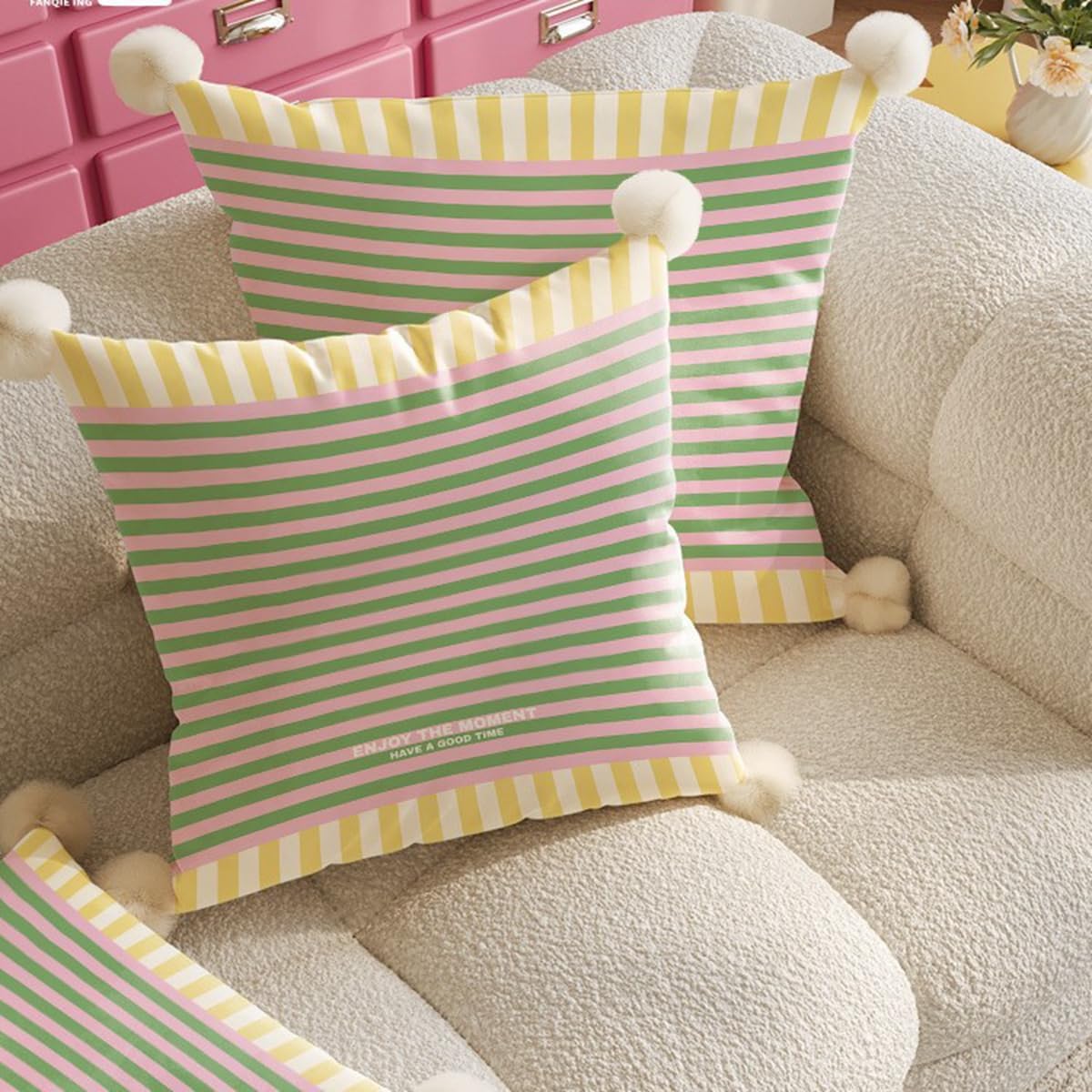 「Tuokus」ソファーカバー クッションカバー 45×45cm ふんわり 柔らか素材 おしゃれ 北欧風 通気性 洗える 防塵 汚れ防止 ソファー・ベッド Sofajia59