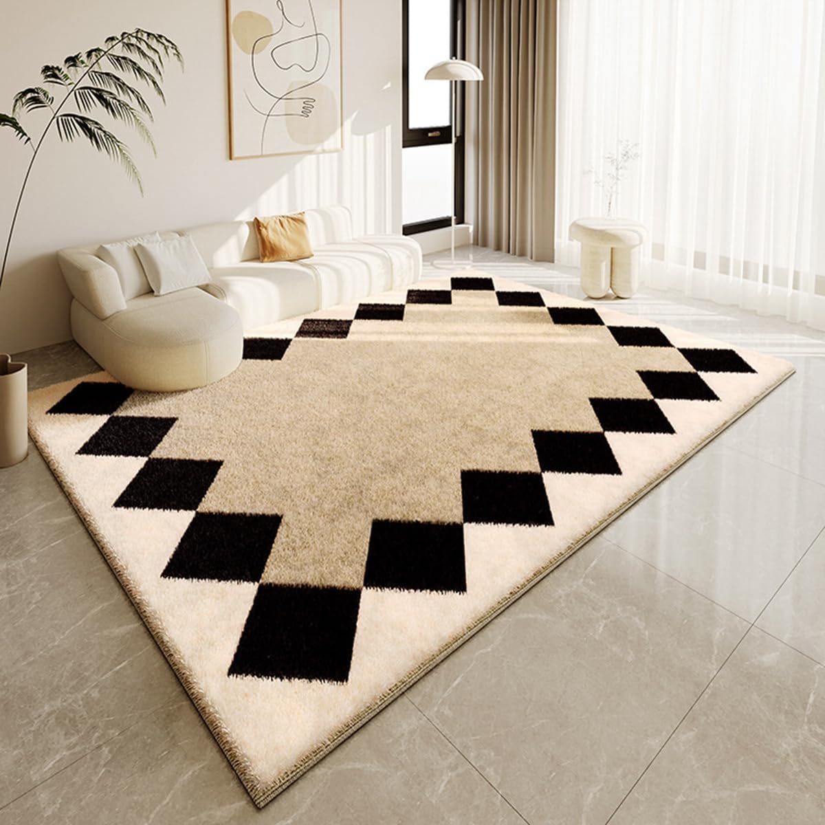 Frisence カーペット ラグマット 絨毯 厚手 防寒 床暖房対応 滑り止め付き 洗える 低ホコリ 防ダニ インテリア ホットカーペット対応 お手入れ簡単 耐久性 耐摩耗性 防音機能 FRIDT35B