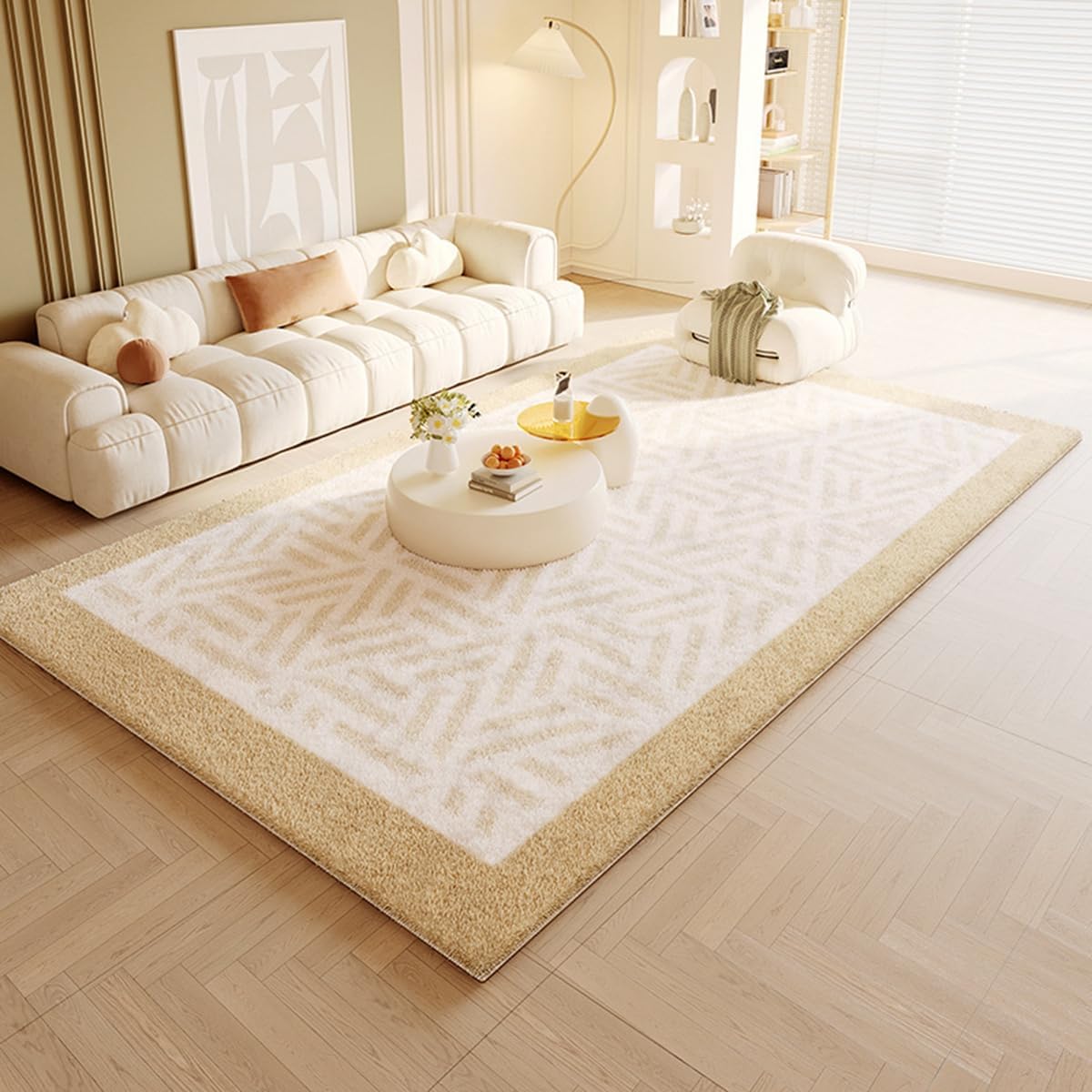 Frisence カーペット ラグマット 絨毯 厚手 防寒 床暖房対応 滑り止め付き 洗える 低ホコリ 防ダニ インテリア ホットカーペット対応 お手入れ簡単 耐久性 耐摩耗性 防音機能 FRIDT35A