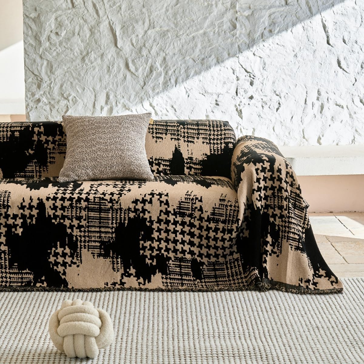 「Tuokus」ソファーカバー 180×180cm 2人掛け・3人掛け 肘付き 洗える ペットの引っかき傷防止 通気性 ふんわり おしゃれ 滑り止め付き 汚れ防止 防塵 オールシーズン対応 Sofajia60